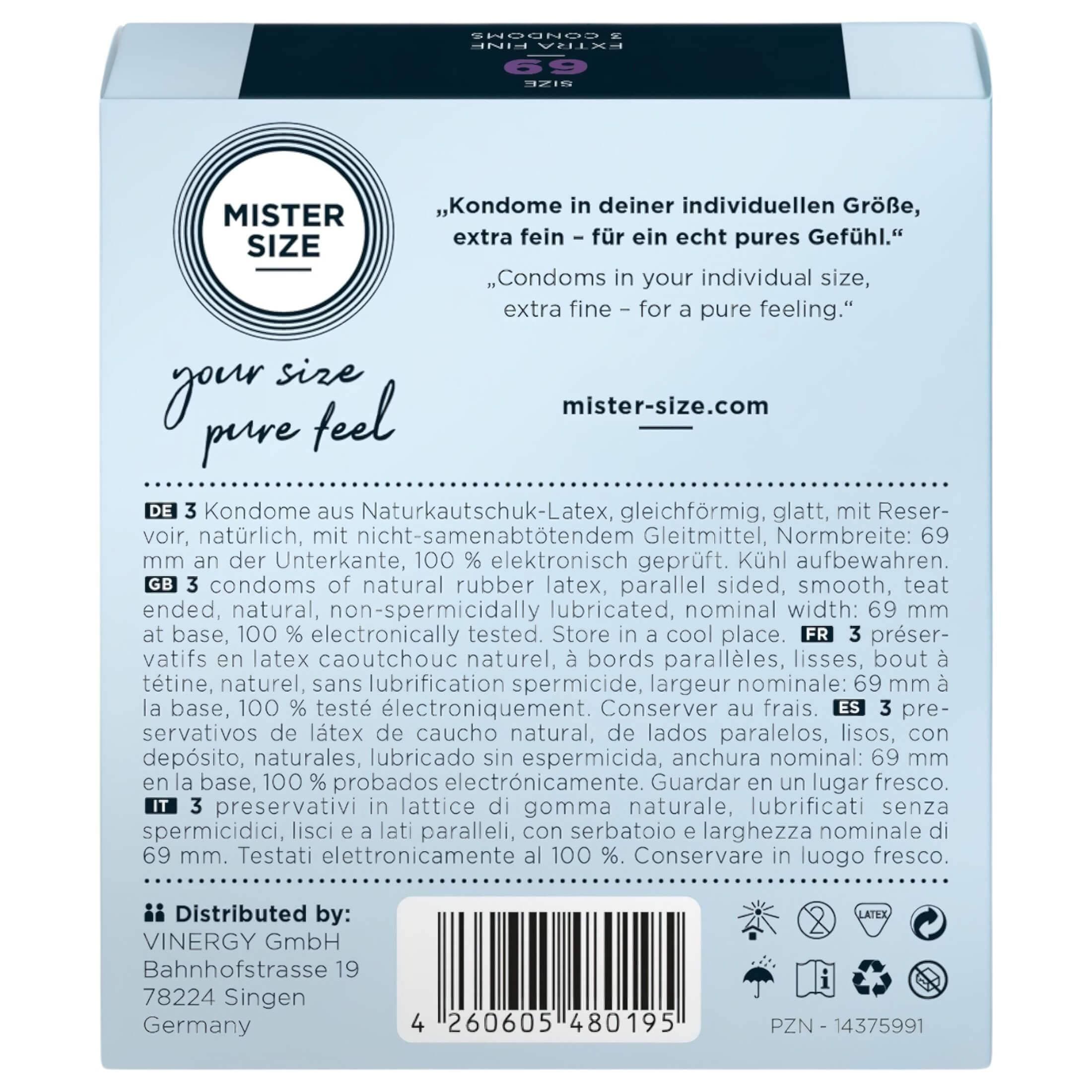 Mister Size vékony óvszer - 69mm #4