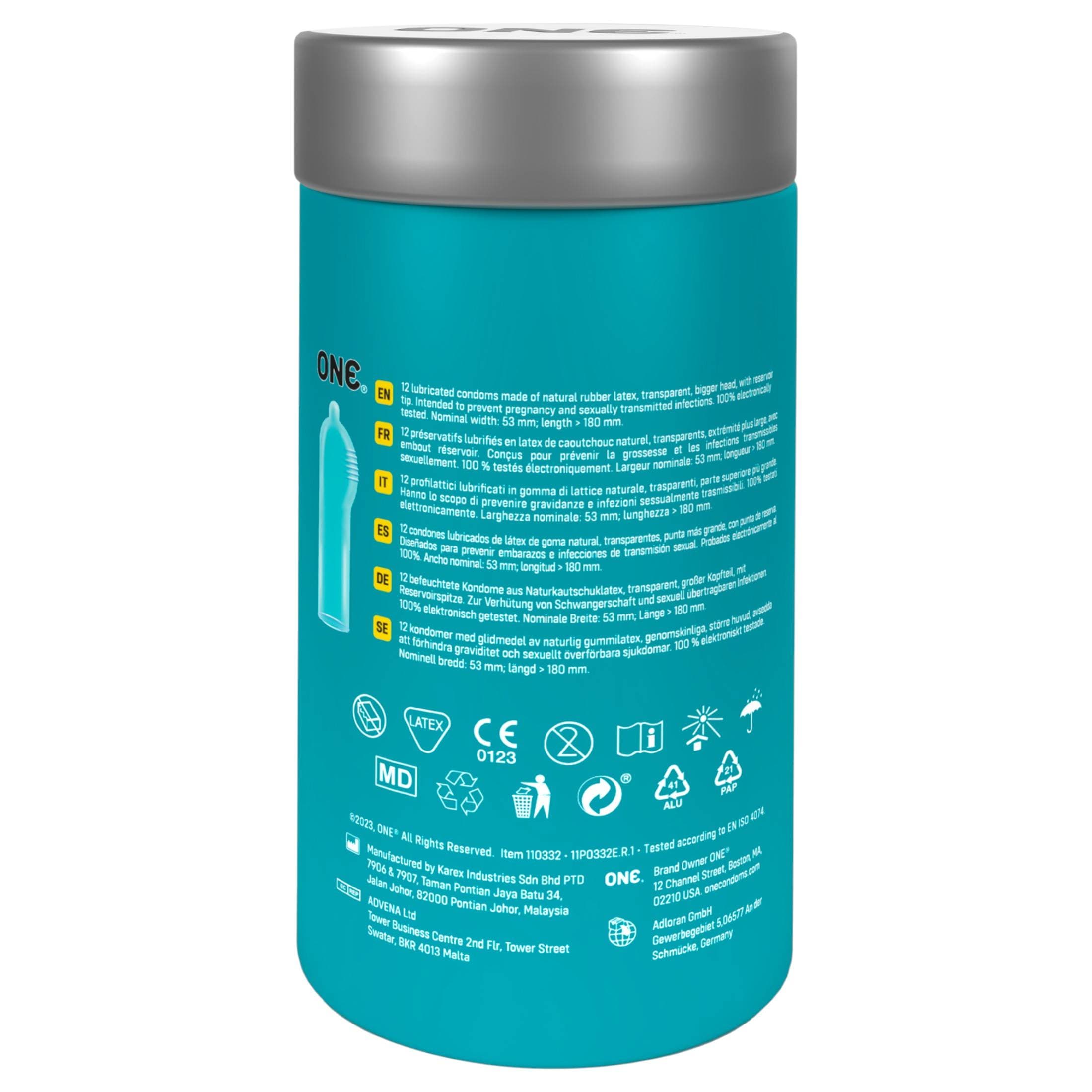 ONE Pleasure Plus - belső bordázatú óvszer #5