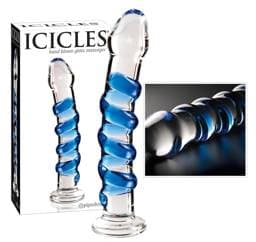 Icicles No. 5 - spirál üveg dildó #1