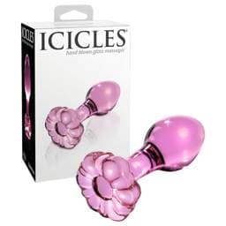 Icicles No. 48 - virágos üveg anál kúp #1