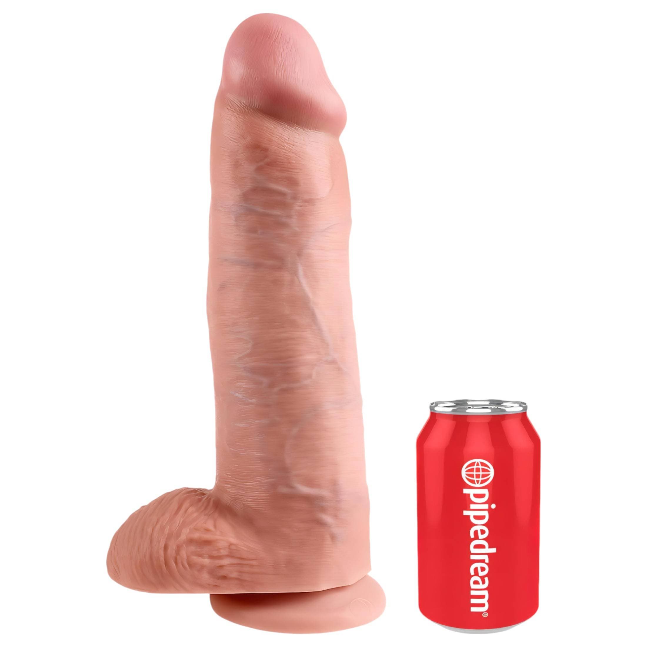 King Cock 12 herés nagy dildó (30 cm) - natúr #3