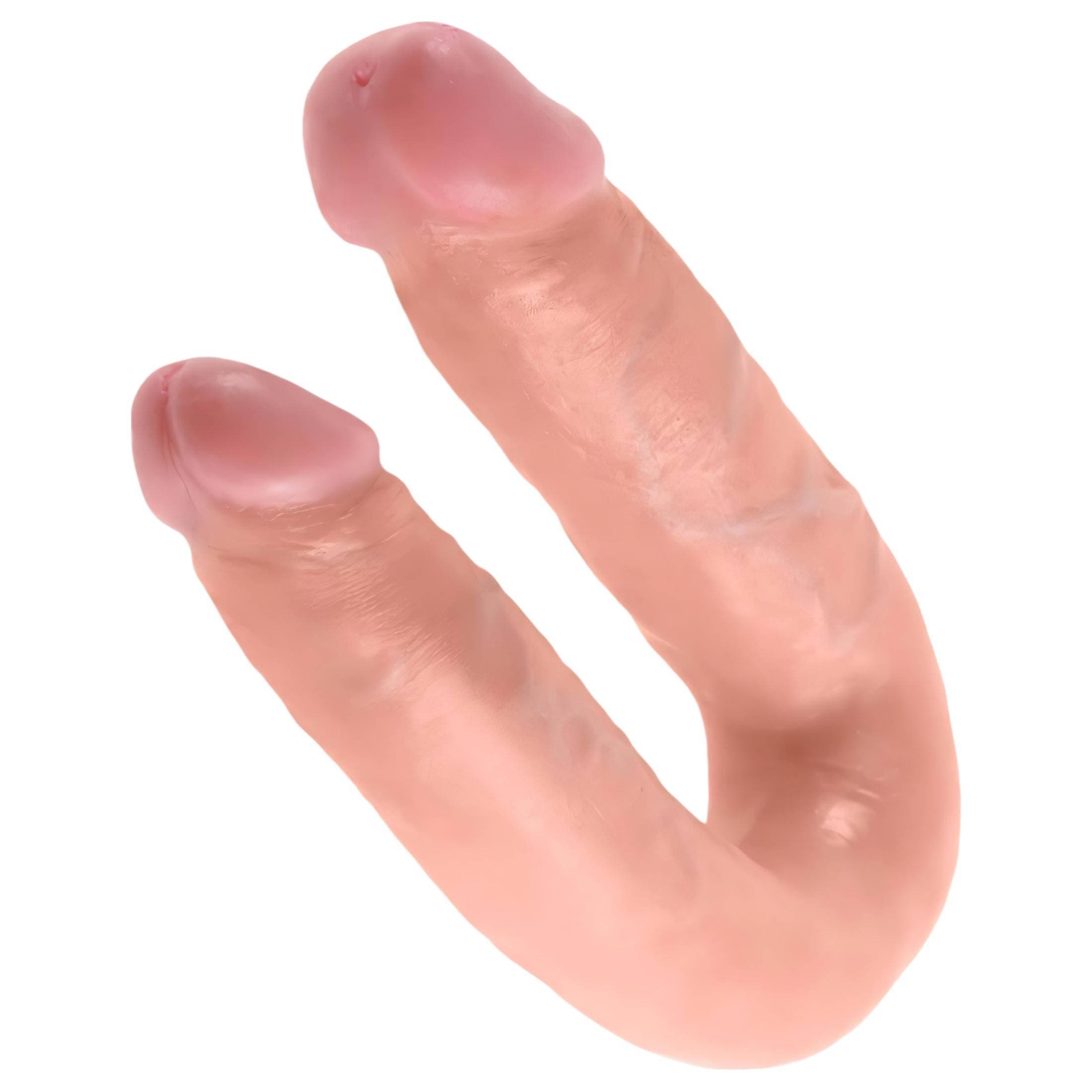 King Cock dupla dildó (közepes) - natúr #3