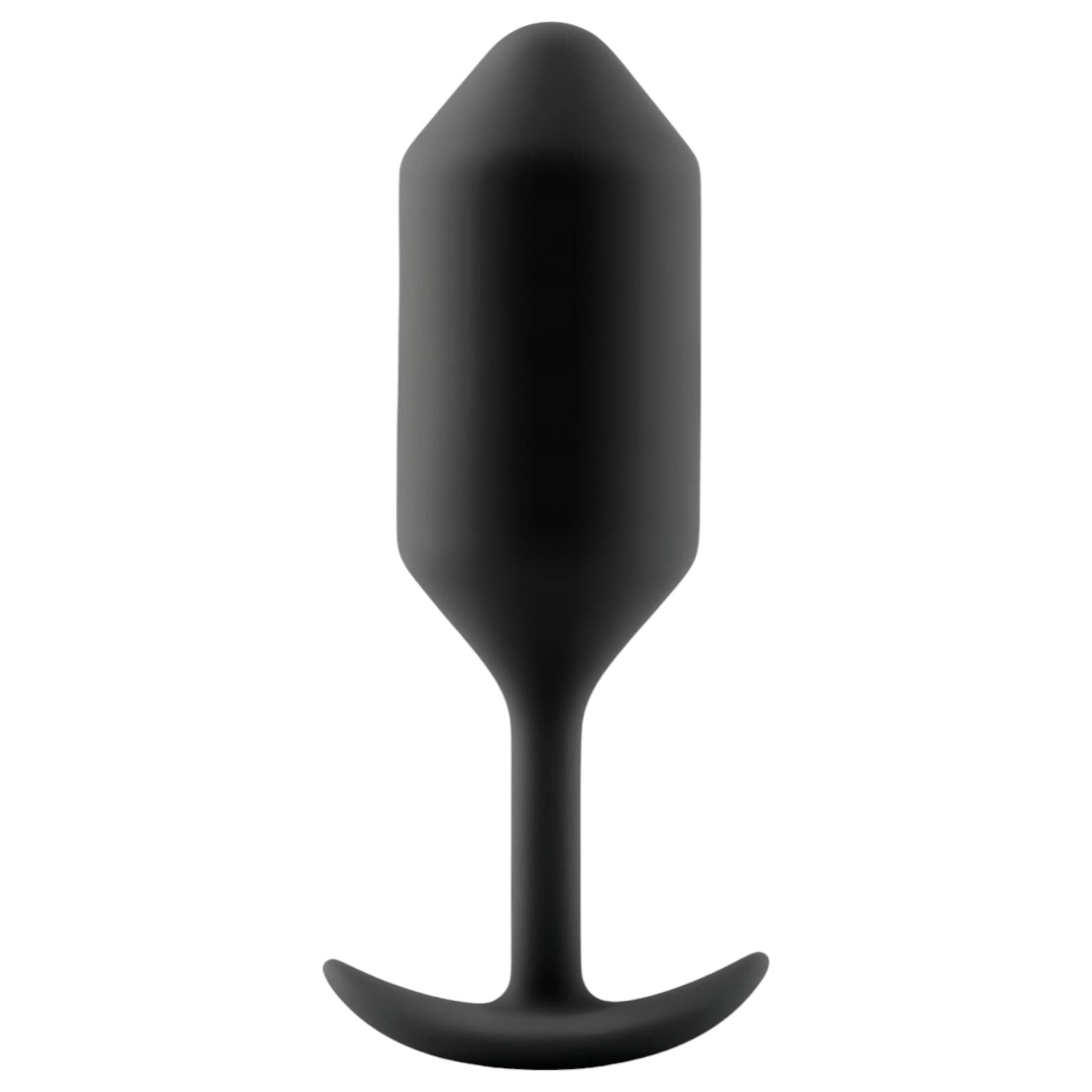 b-vibe Snug Plug 3 - dupla golyós anál plug (180g) - fekete #2