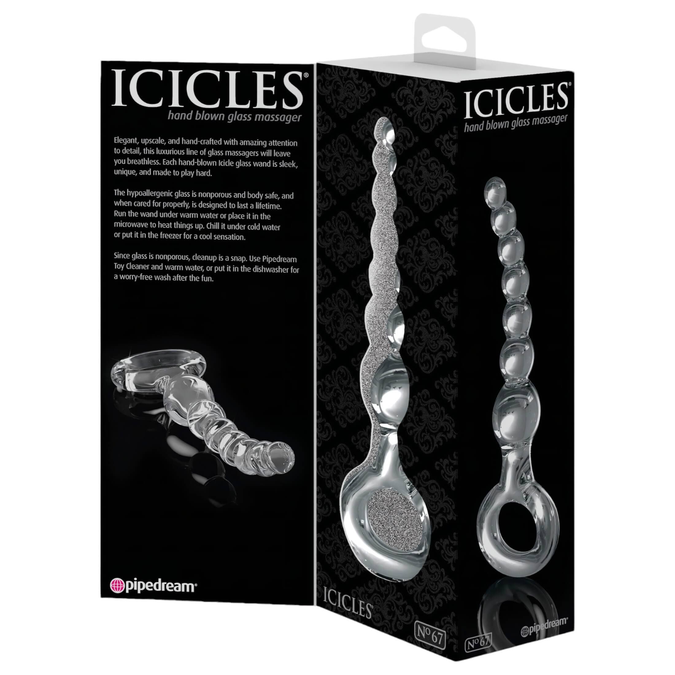 Icicles No. 67 - gömbös üveg dildó #4