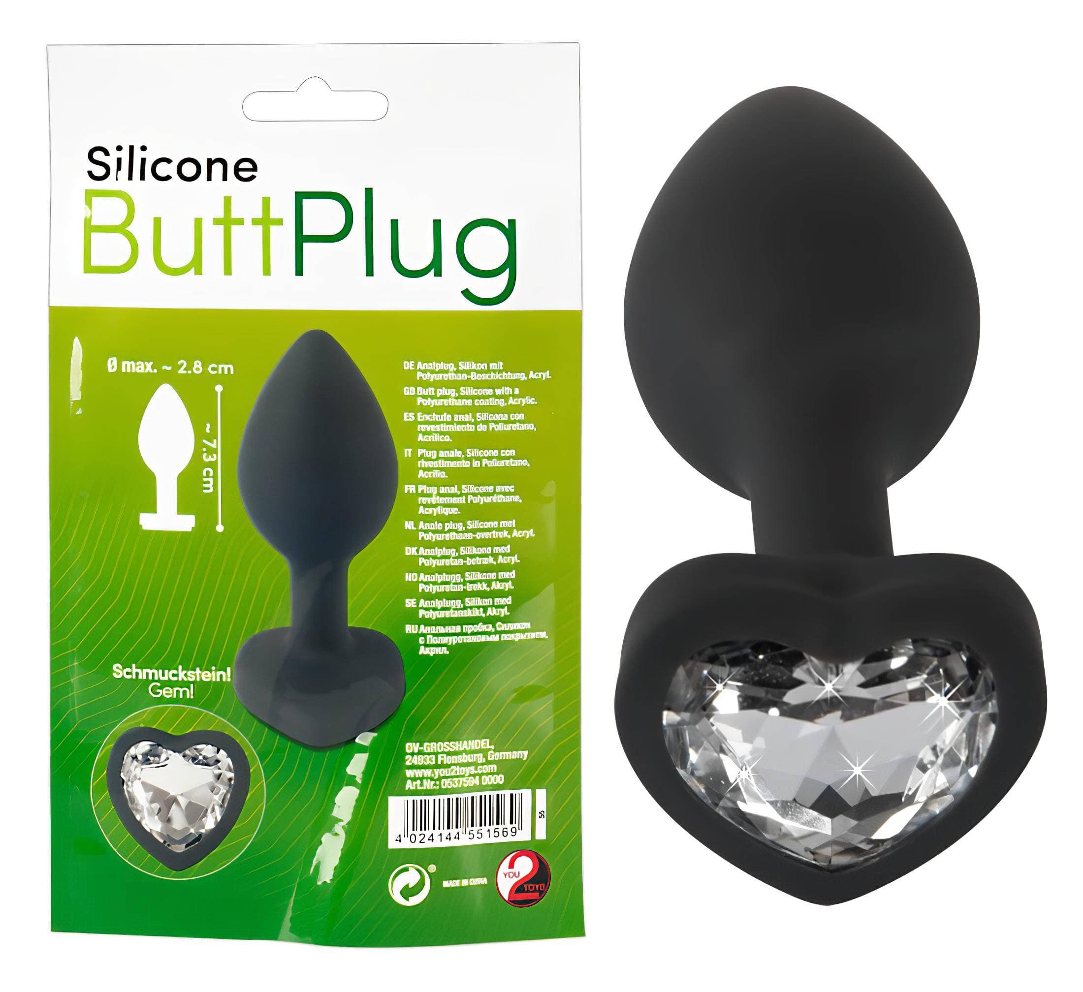 You2Toys Anal Plug - fehér köves anál plug #1