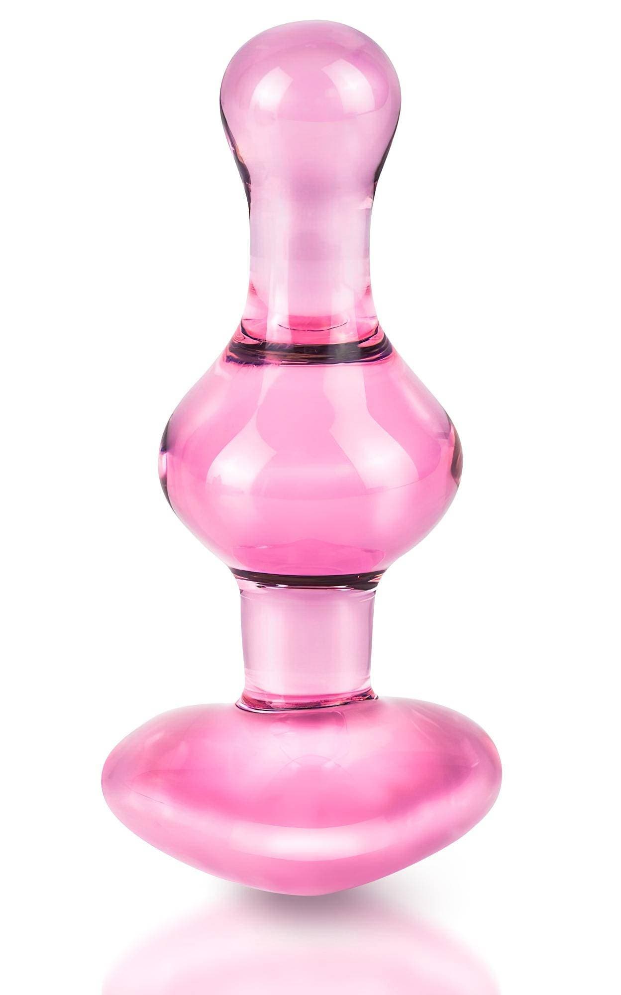 Icicles No. 75 - szíves, üveg anál plug #4