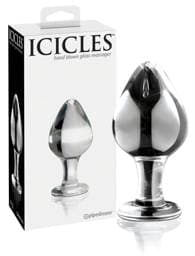 Icicles No. 25 - kúpos, üveg anál plug #1