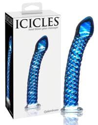 Icicles No. 29 - spirál, pénisz üveg dildó #1