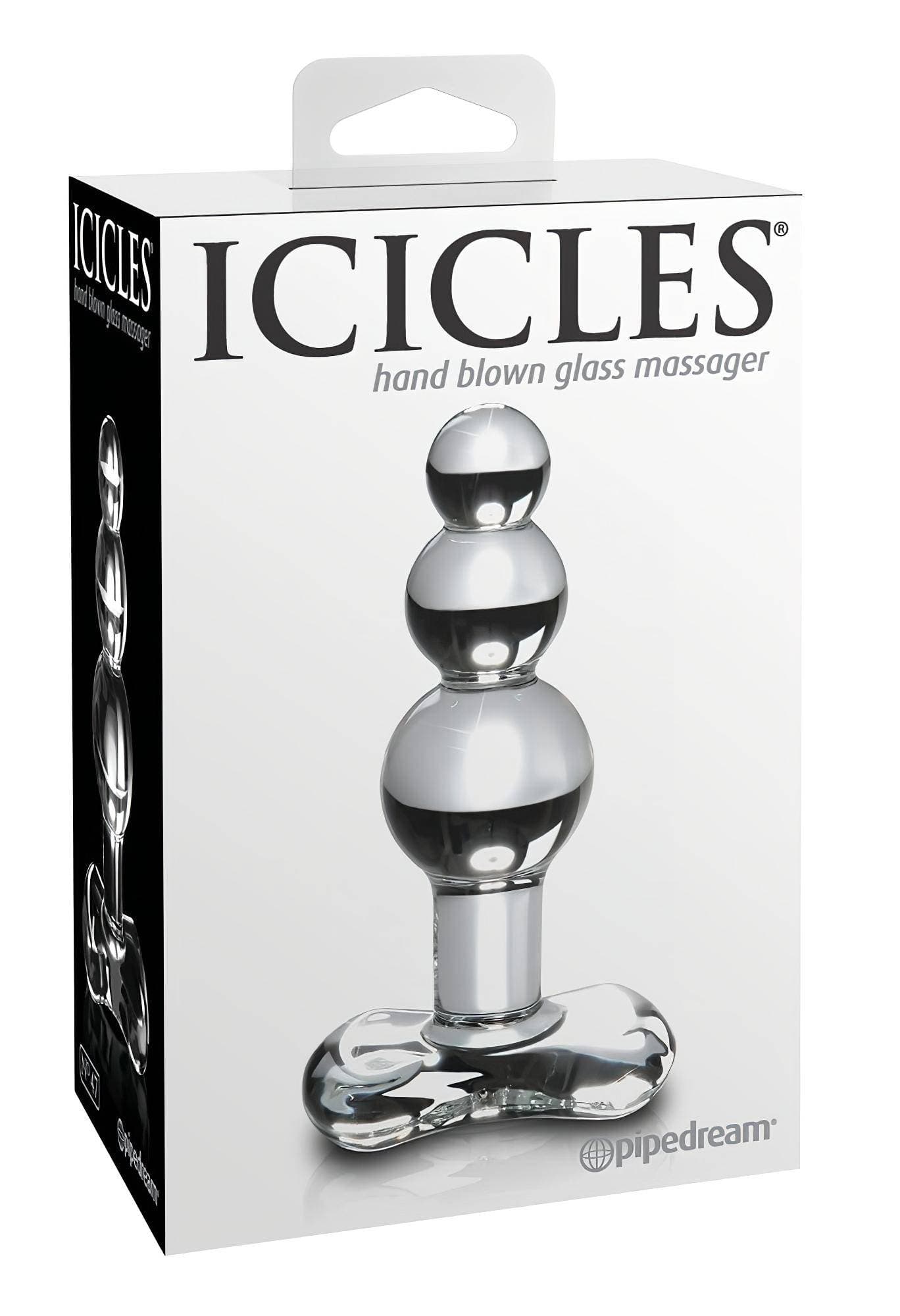 Icicles No. 47 - tripla gyöngyös, üveg anál plug #3