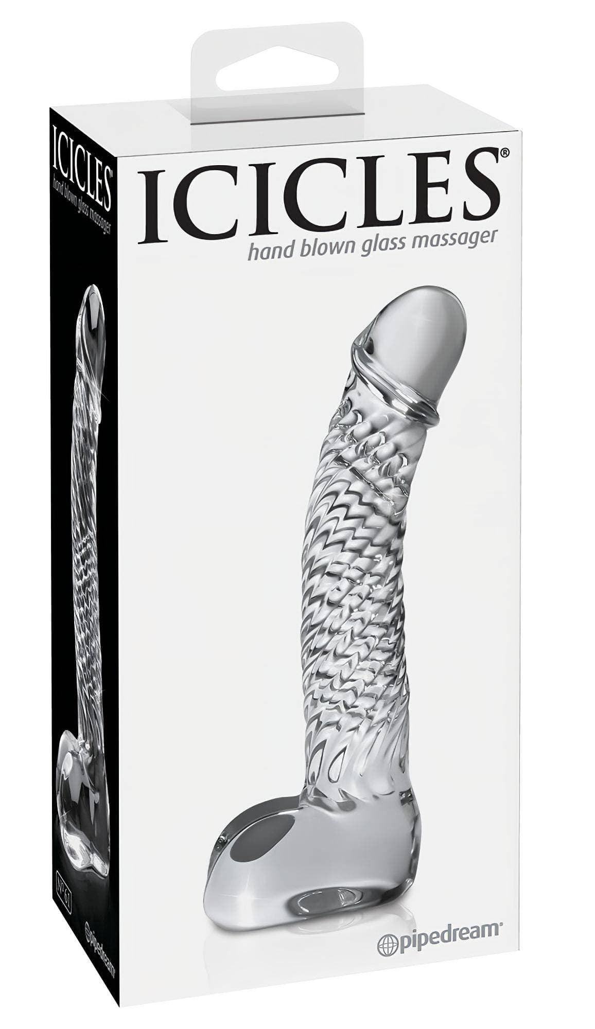 Icicles No. 61 - herés, péniszes üveg dildó #3