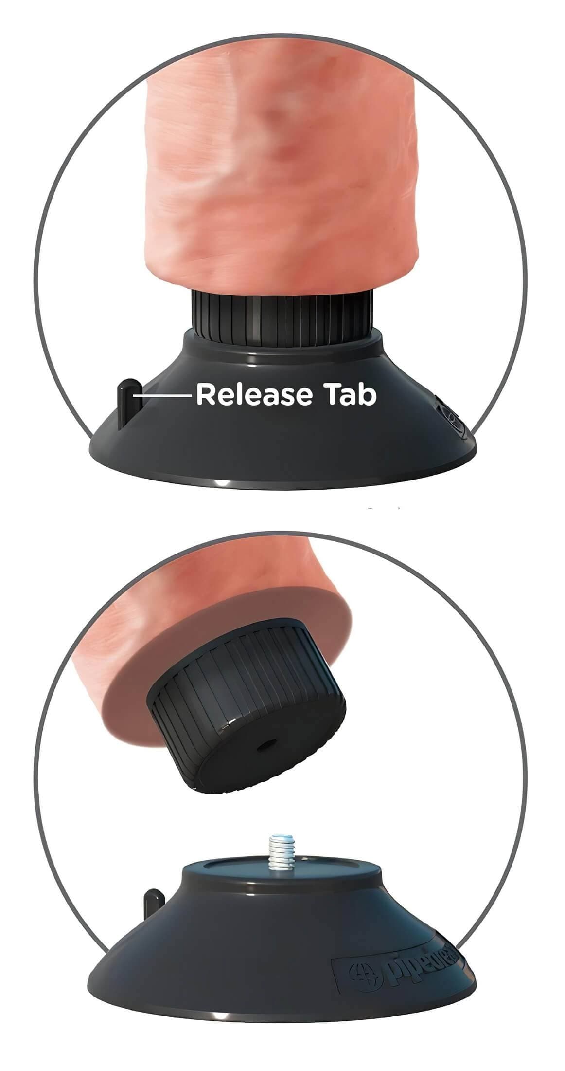 King Cock 9 - hajlítható, tapadókorongos vibrátor (26cm) - natúr #5