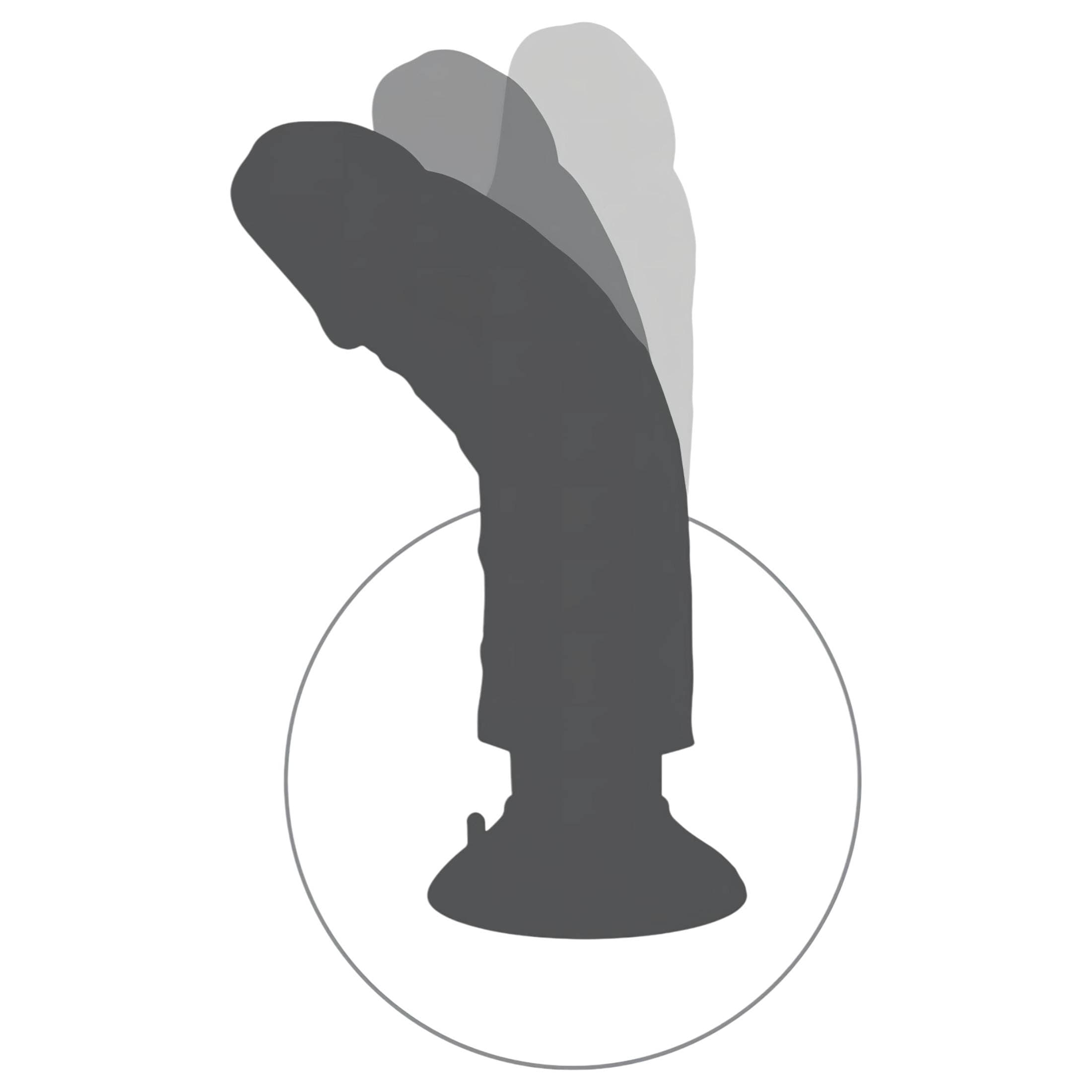 King Cock 9 - hajlítható, tapadókorongos vibrátor (26cm) - natúr #6