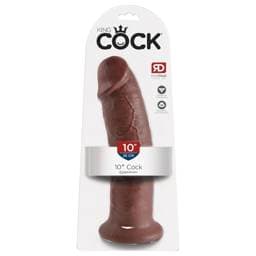 King Cock 10 - nagy tapadókorongos dildó (25cm) - barna #1