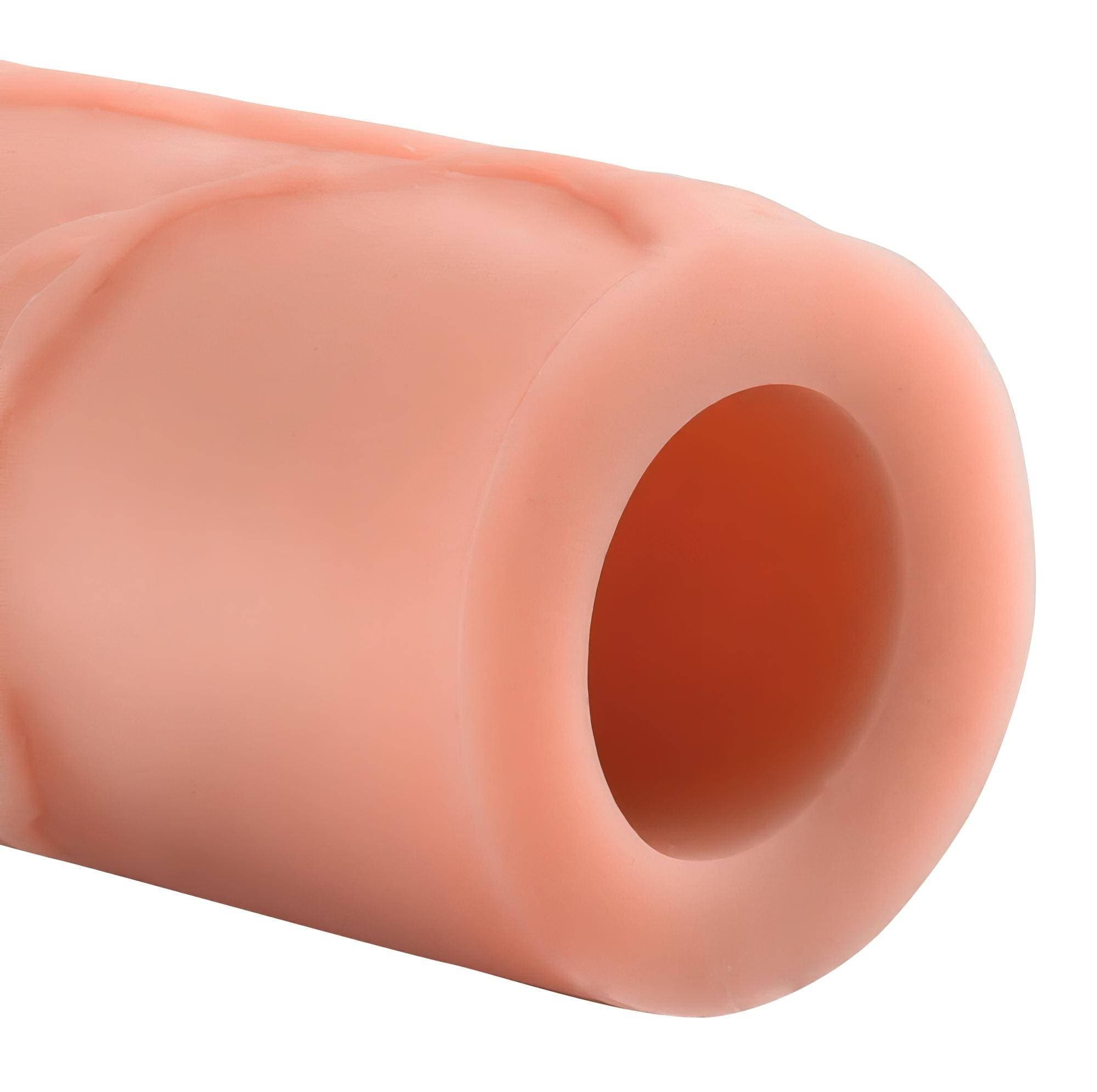 X-TENSION Mega 2 - élethű péniszköpeny (20,3cm) - natúr #3