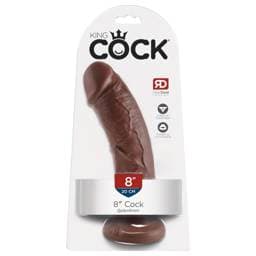 King Cock 8 dildó (20cm) - barna #1