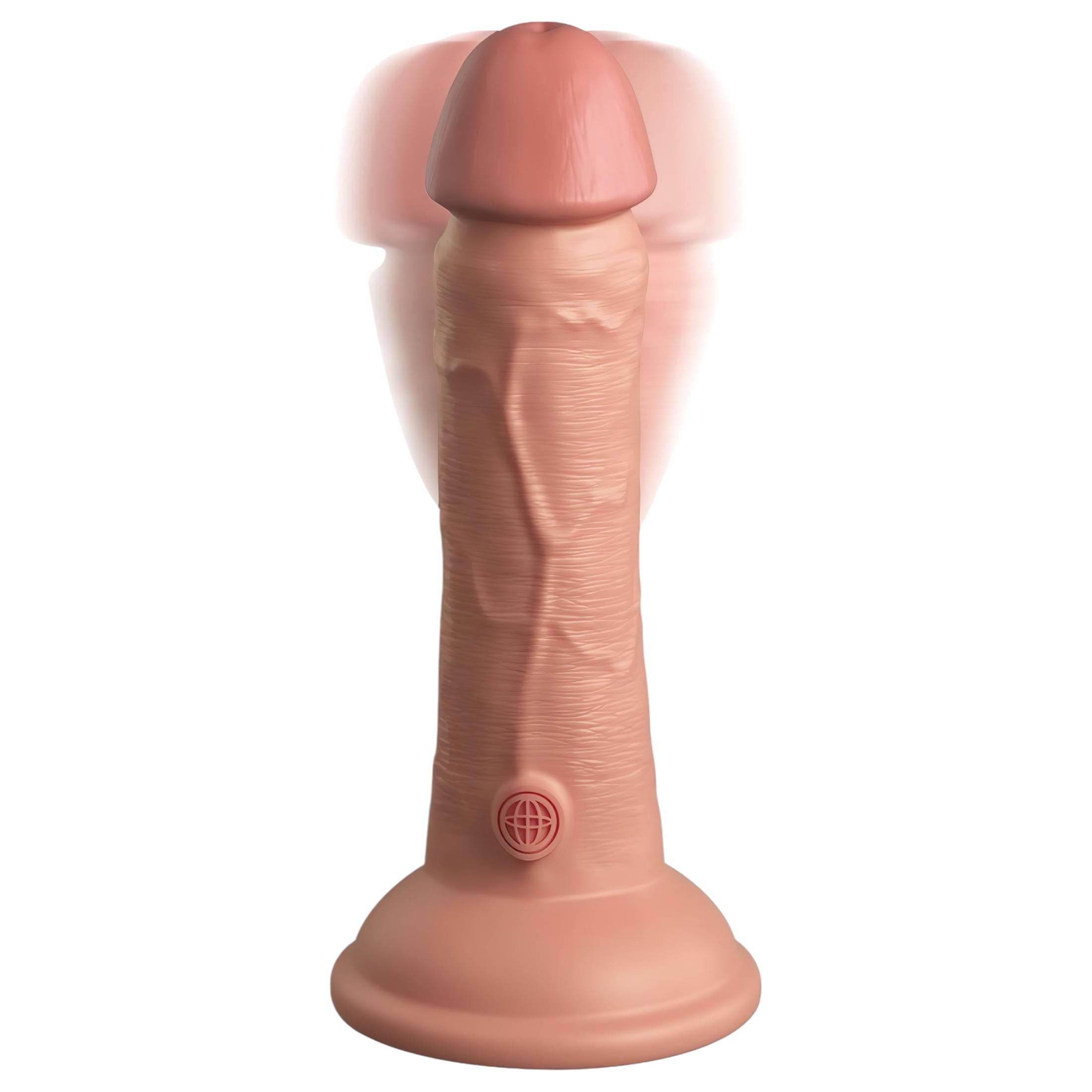 King Cock Elite 6 - tapadókorongos vibrátor (15cm) - natúr #5