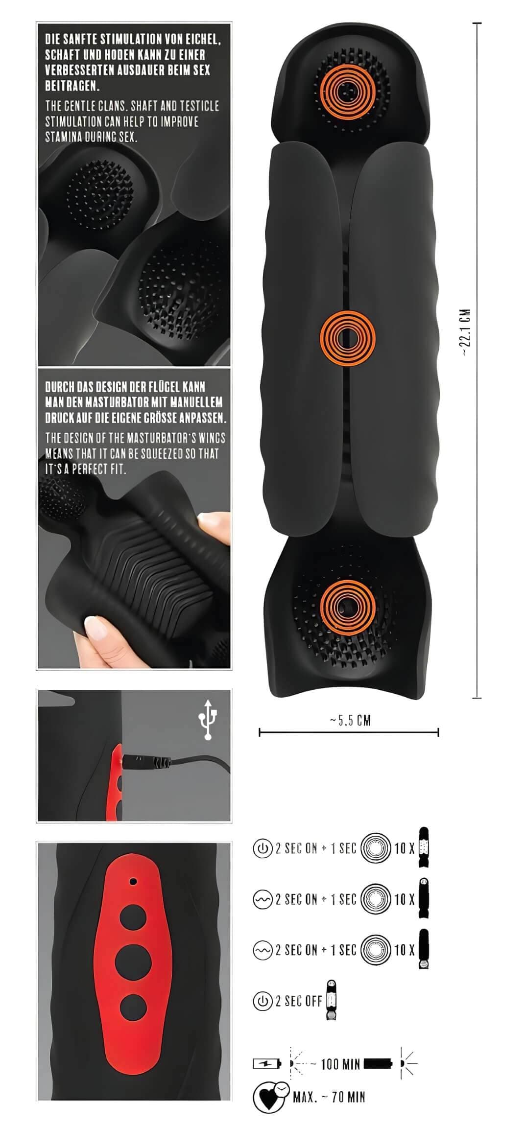 Rebel - 3 motoros makkvibrátor #7