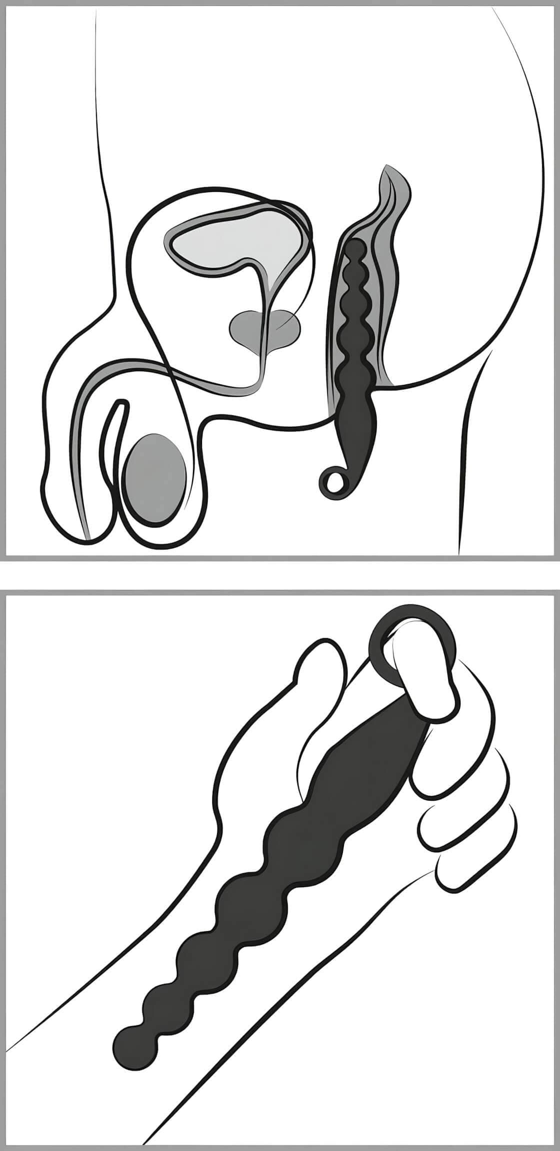 ANOS Anal Beads - gyöngyös anál vibrátor #10