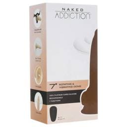 Naked Addiction Rotating 7 - forgófejes vibrátor (18cm) - natúr #1