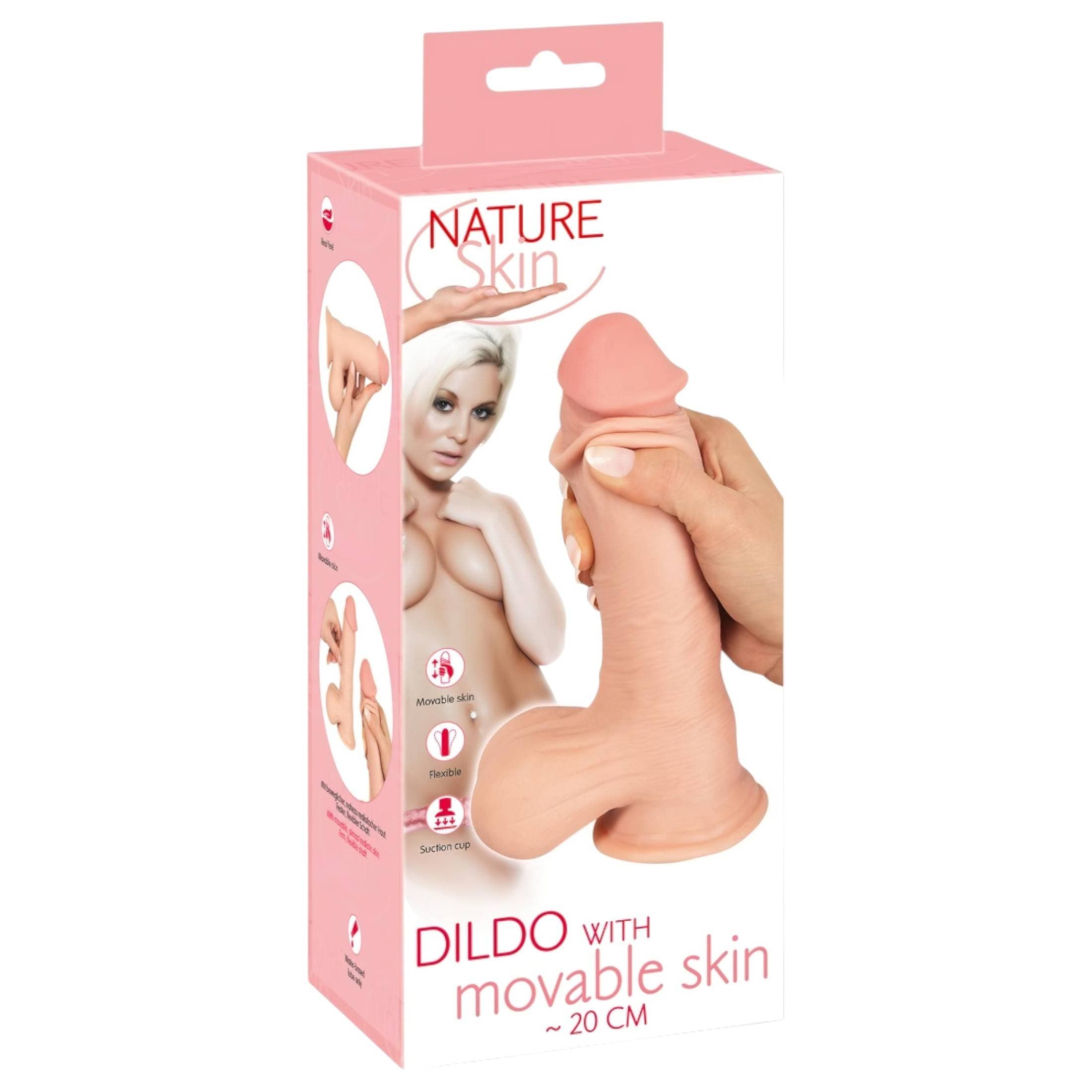 Nature Skin - dildó bőrrel - 20cm #9