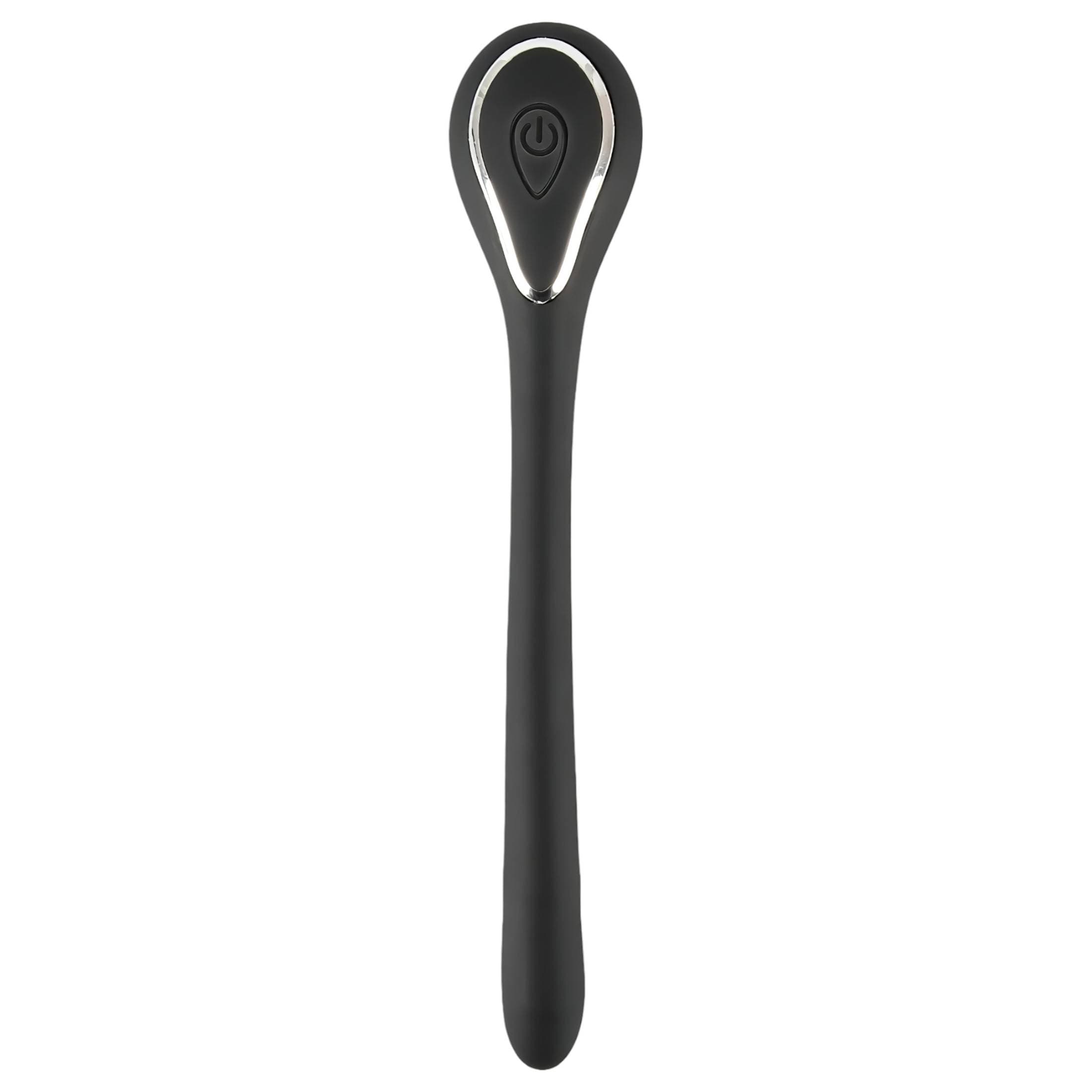 Penis Plug Dilator - akkus, vibrációs dilátor (1,1cm) - fekete #2