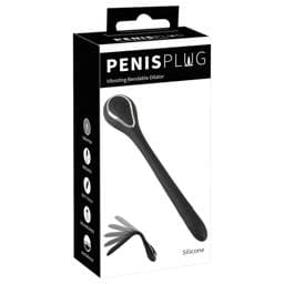 Penis Plug Dilator - akkus, vibrációs dilátor (1,1cm) - fekete #1