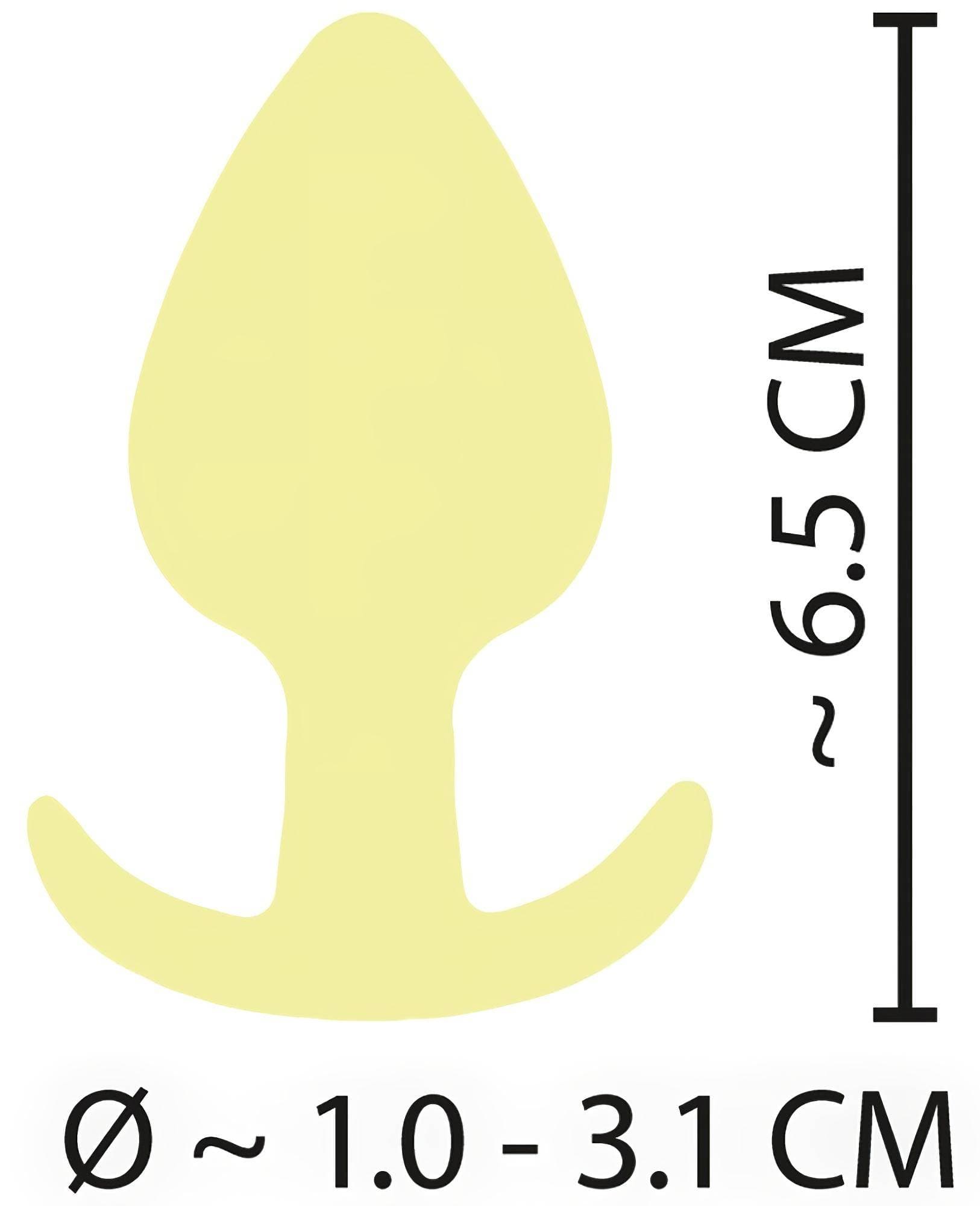 Cuties Mini Butt Plug - szilikon anál plug - sárga #8