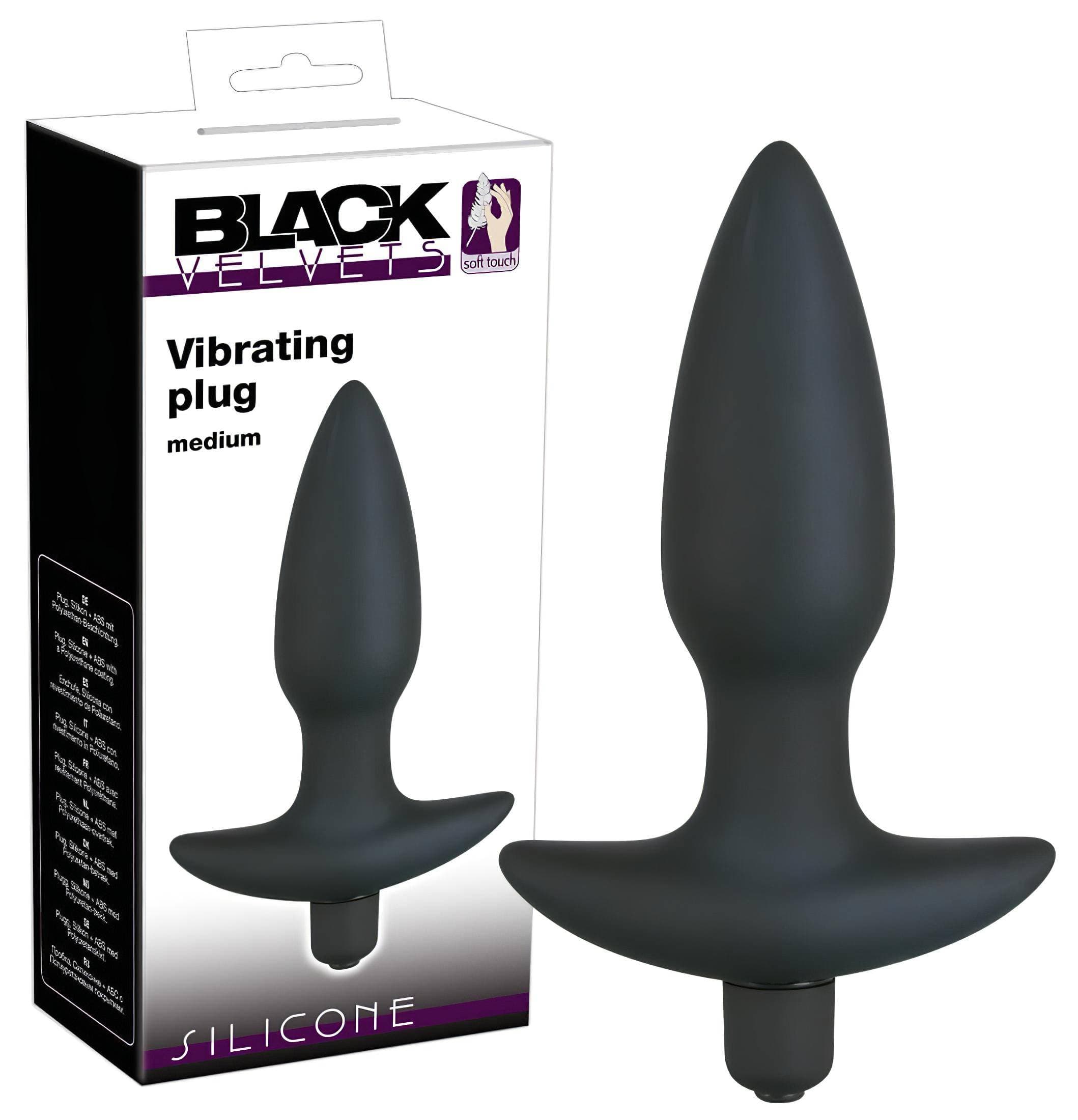 Black Velvets anál plug vibrátor - közepes #1