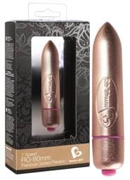 RO-80mm - kis rúzs vibrátor (7 ritmusú) - arany #1