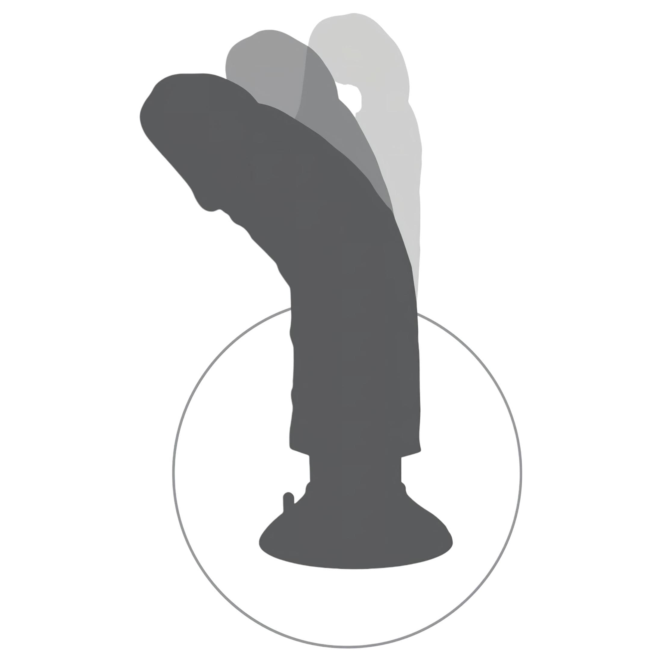 King Cock 7 tapadókorongos vibrátor (18 cm) - natúr #7