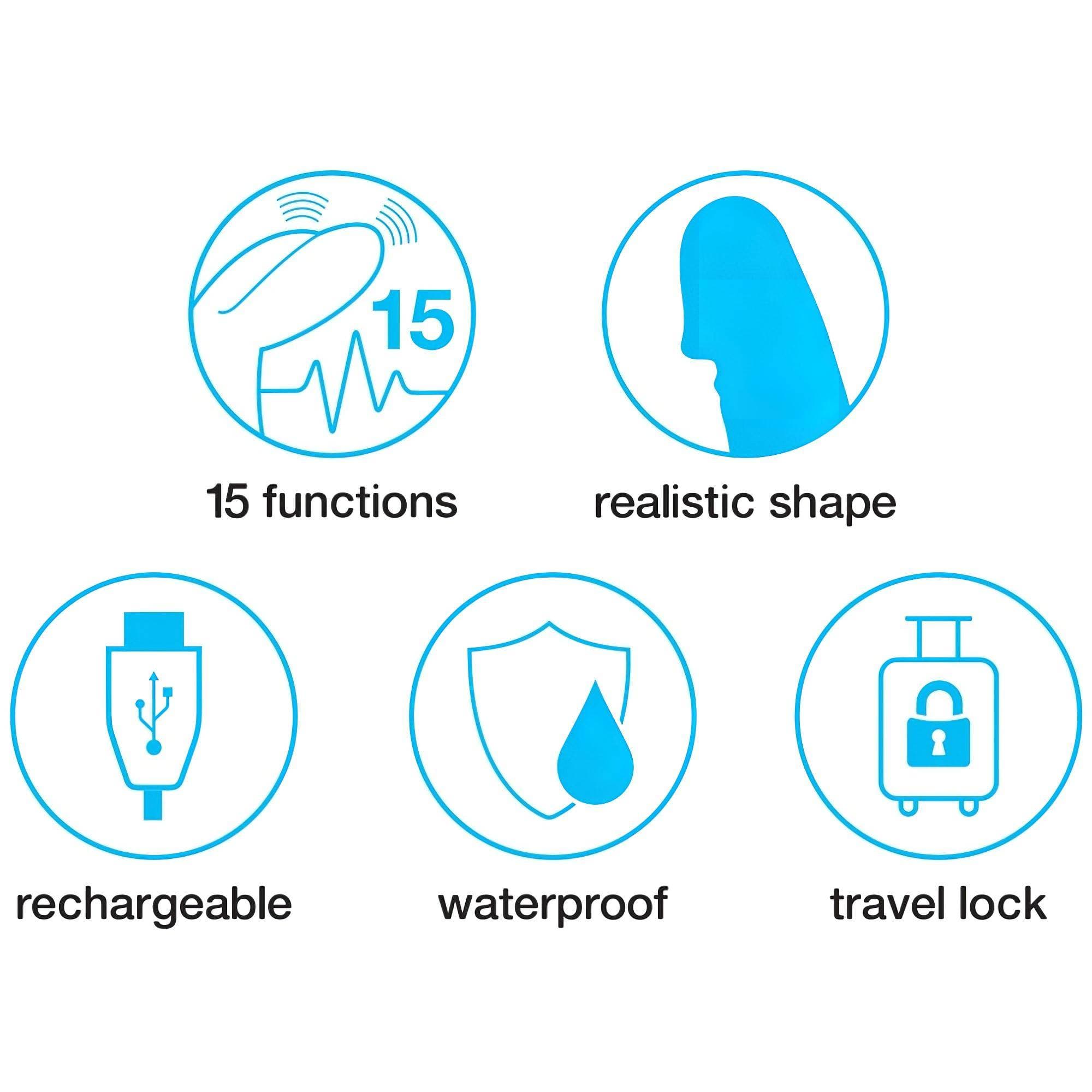 Happyrabbit Realistic Slim - akkus, csiklókaros vibrátor #5