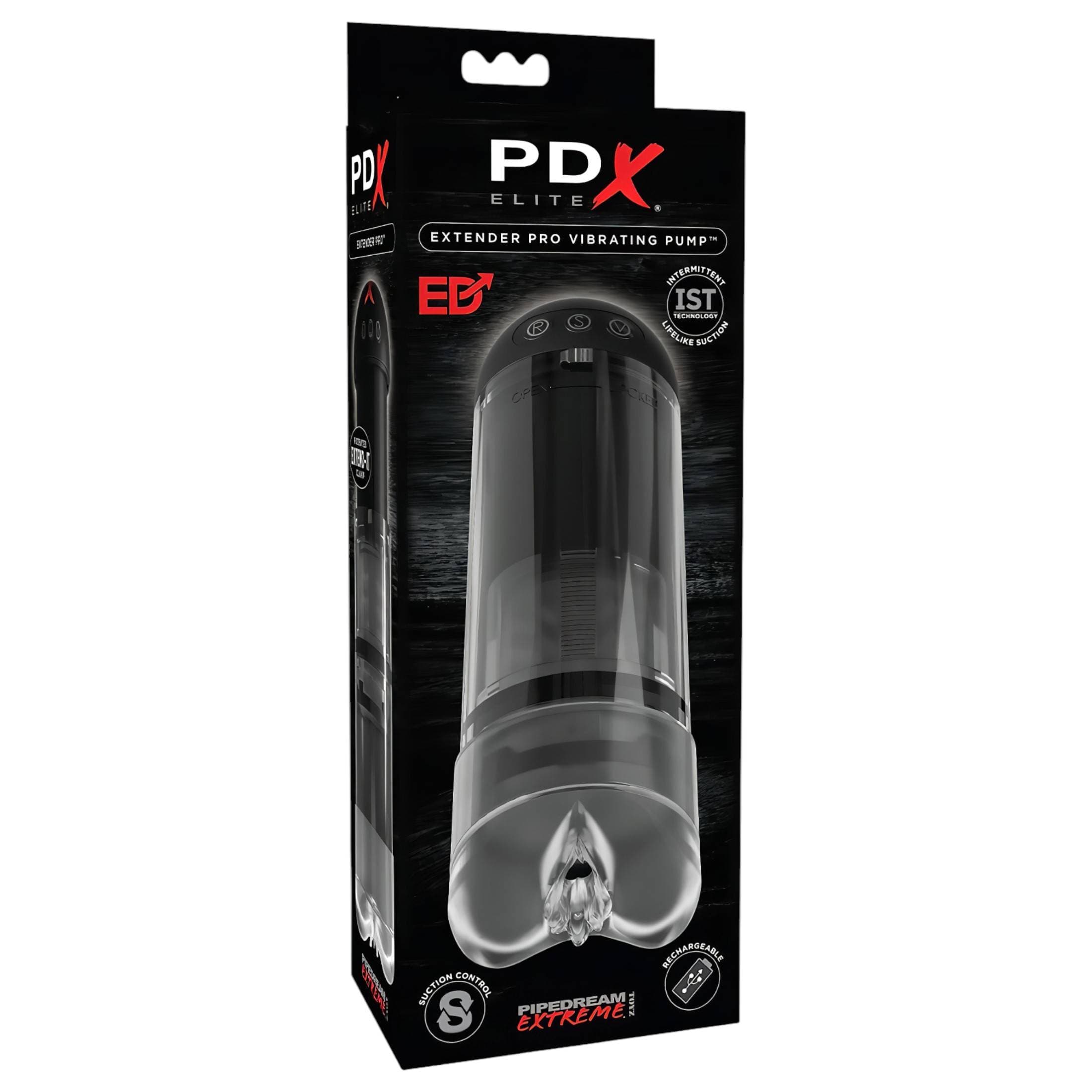 PDX Elite Extender Pro - akkus szívó-rezgő műpunci #1