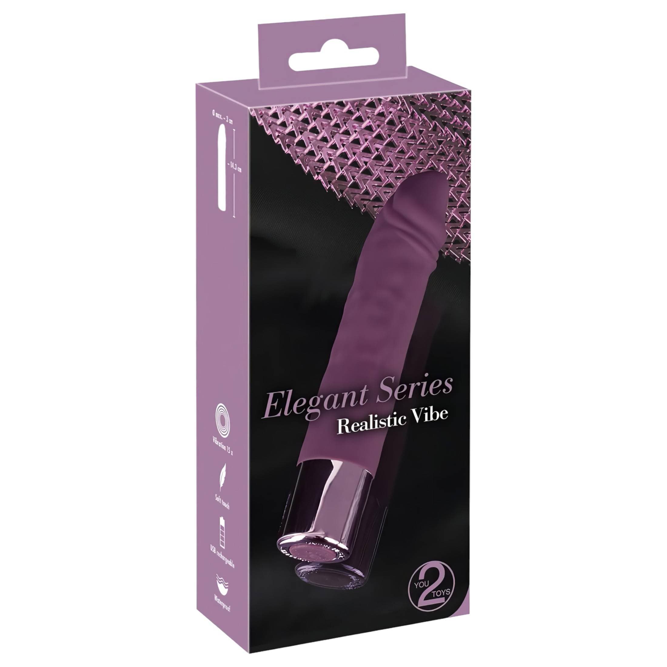 You2Toys Elegant Realistic - akkus, vízálló vibrátor #1