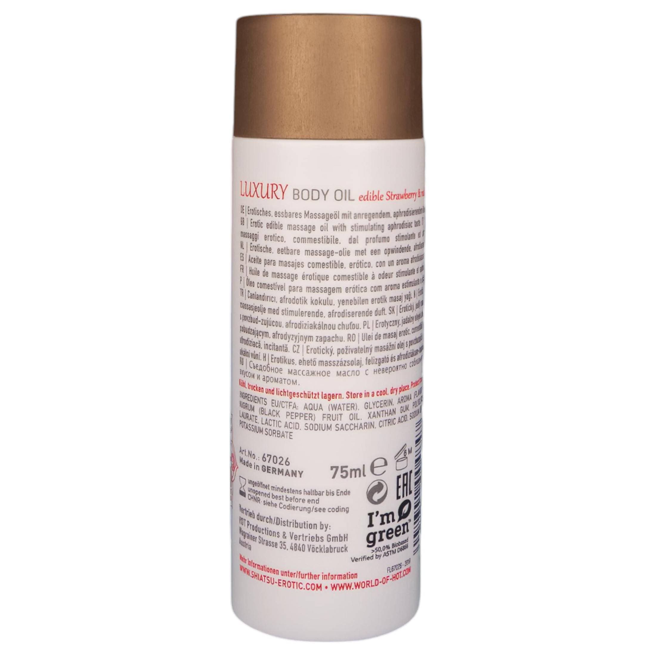 Shiatsu Luxury - ehető masszázsolaj - eper-vörösbors #2