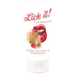 Lick it! - 2in1 ehető síkosító - pezsgő-eper #1