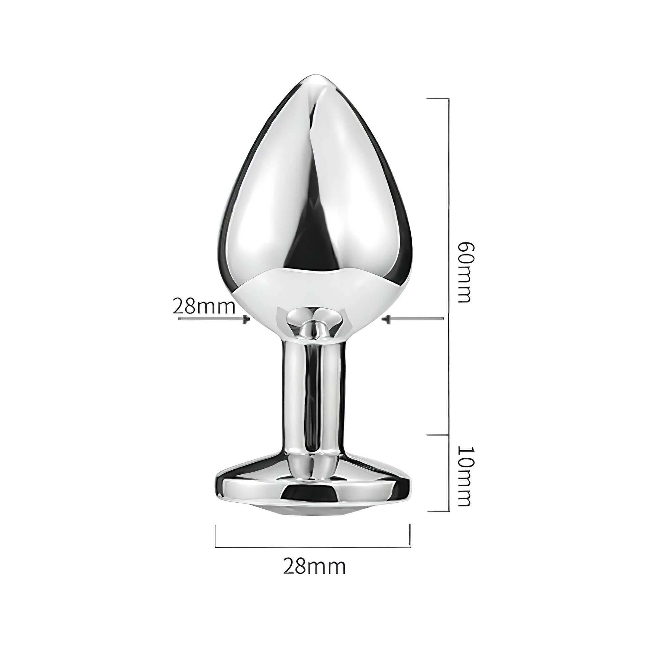 Sunfo - fém anál plug lila kővel #4