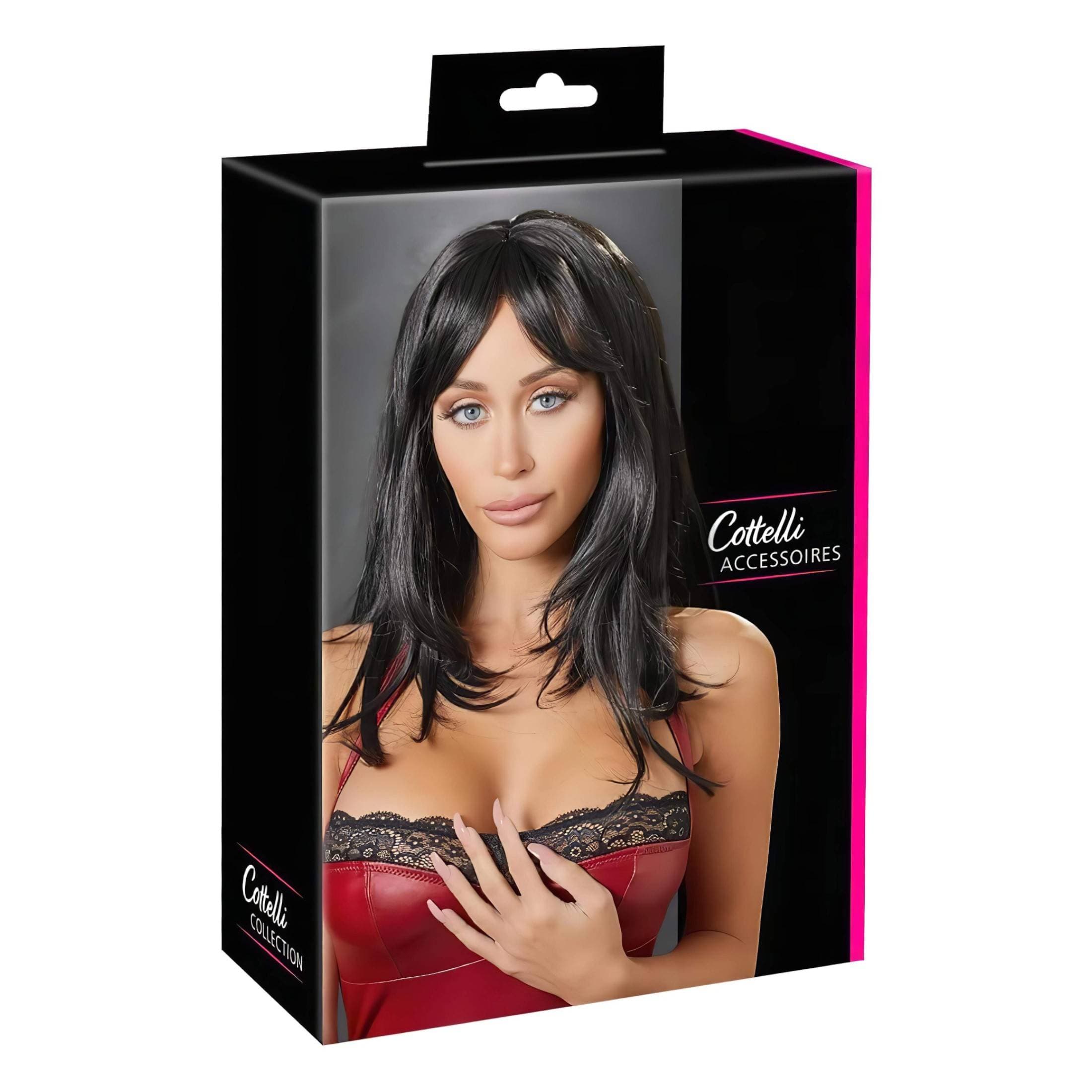 Cottelli - hosszú, fekete paróka #1