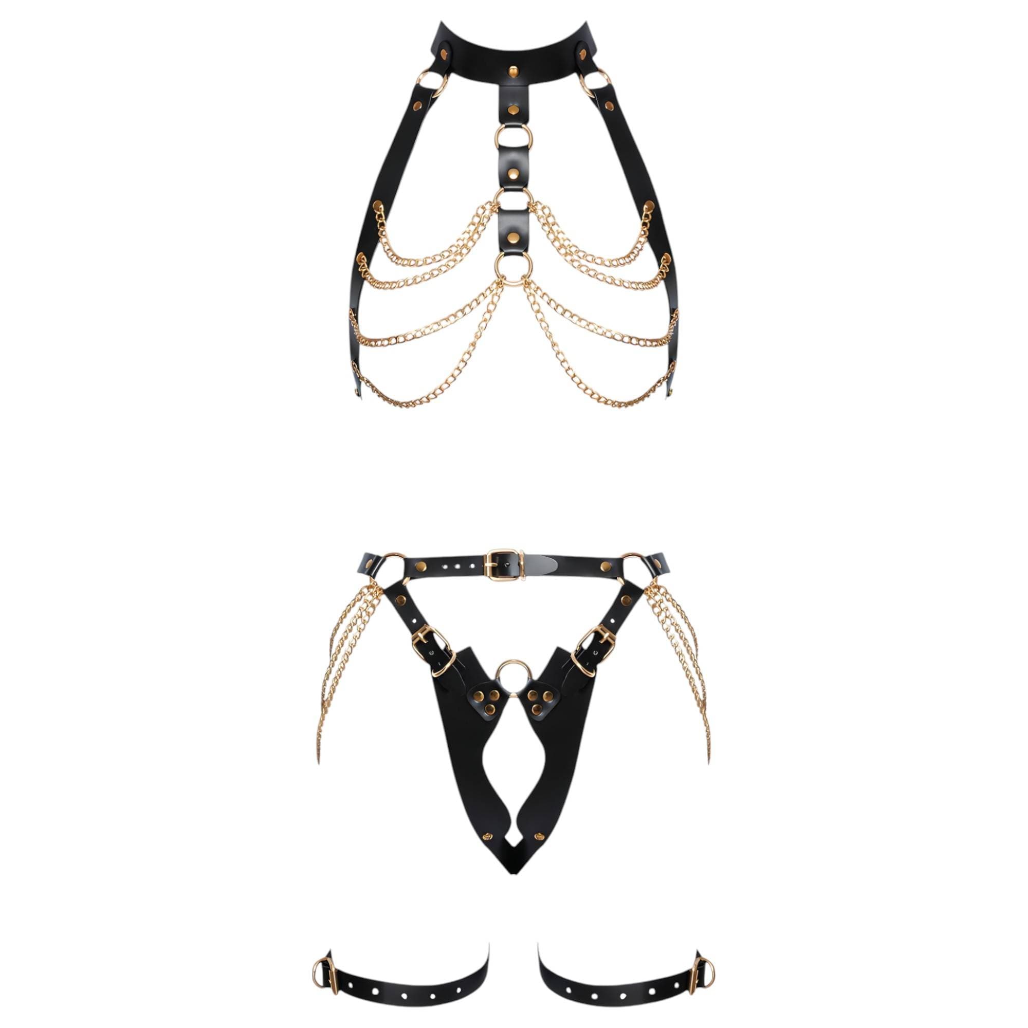 ZADO - 2 részes bőr hám szett #8