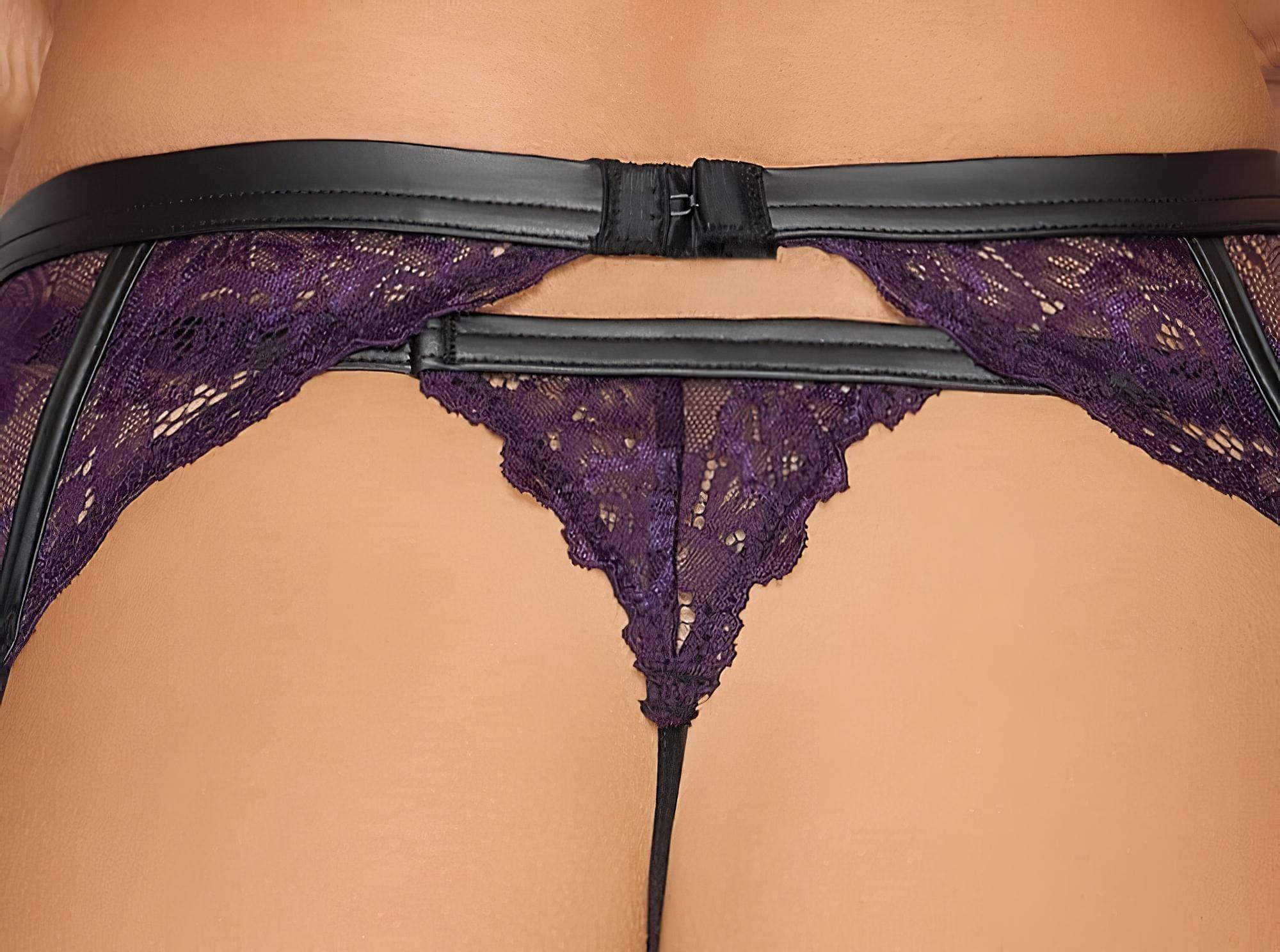 Cottelli Bondage - fehérnemű szett és kar bilincs #8