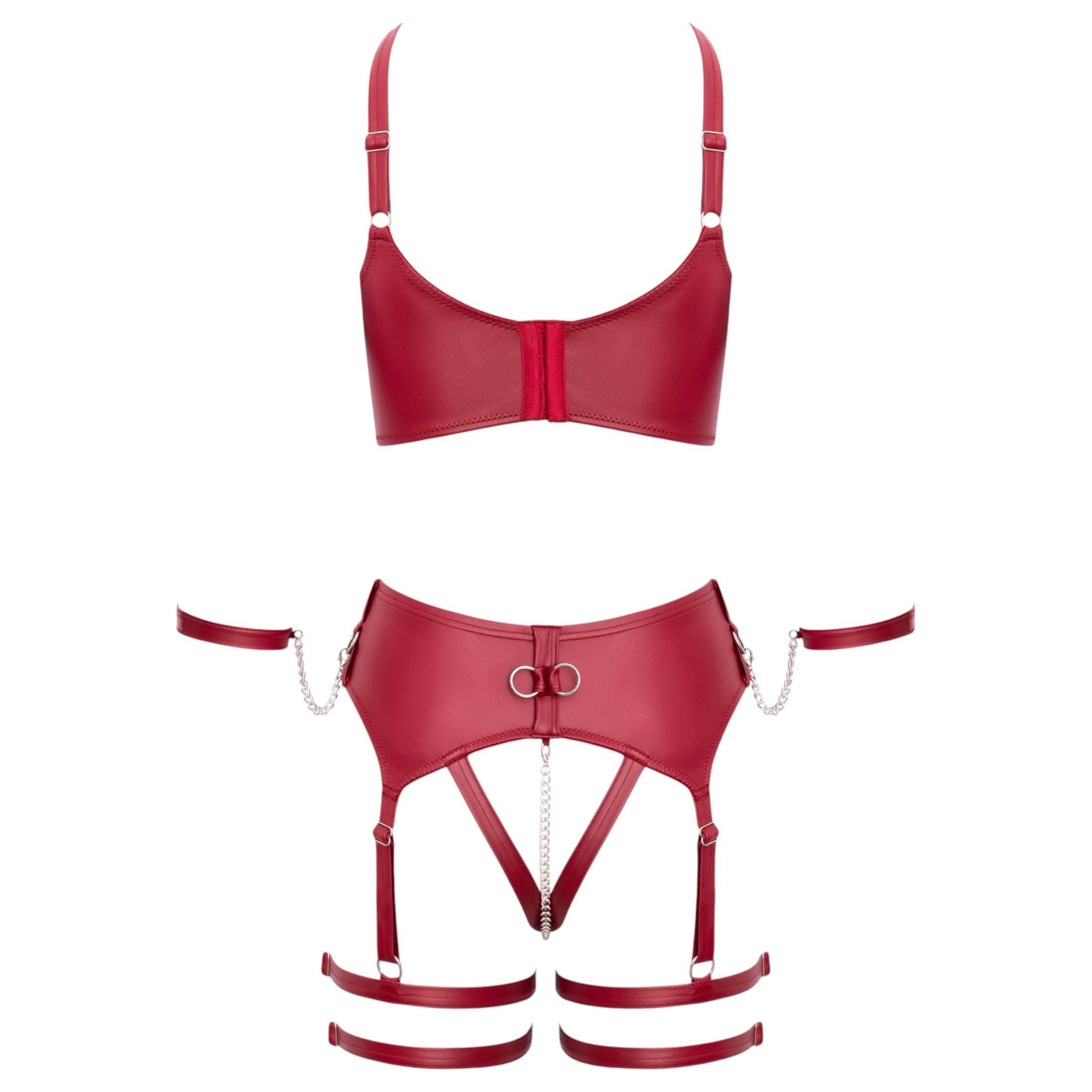 Cottelli Bondage - keresztpántos melltartó szett #6