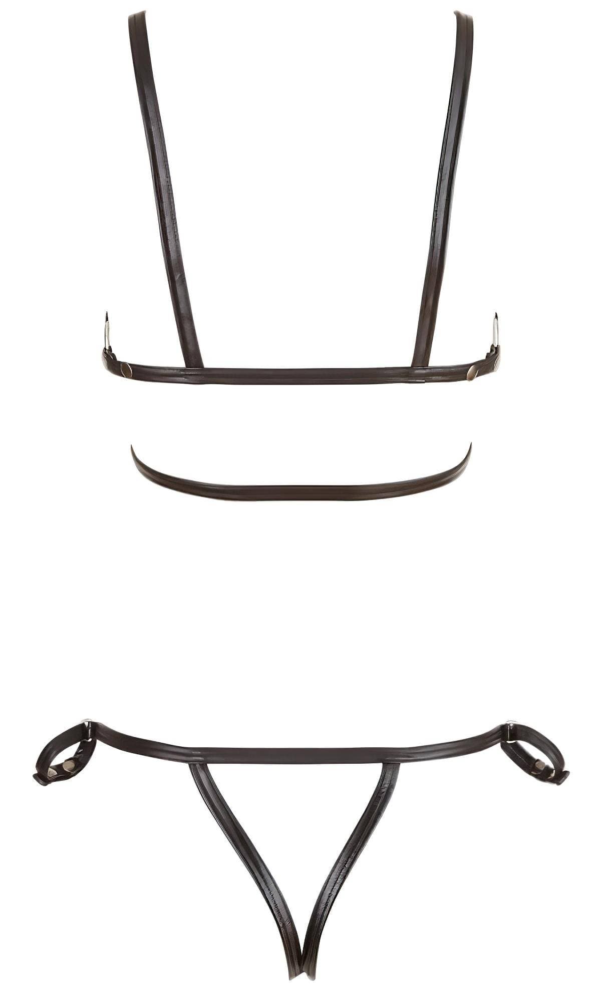 Cottelli Bondage - fényes dísz testhám bikini #6