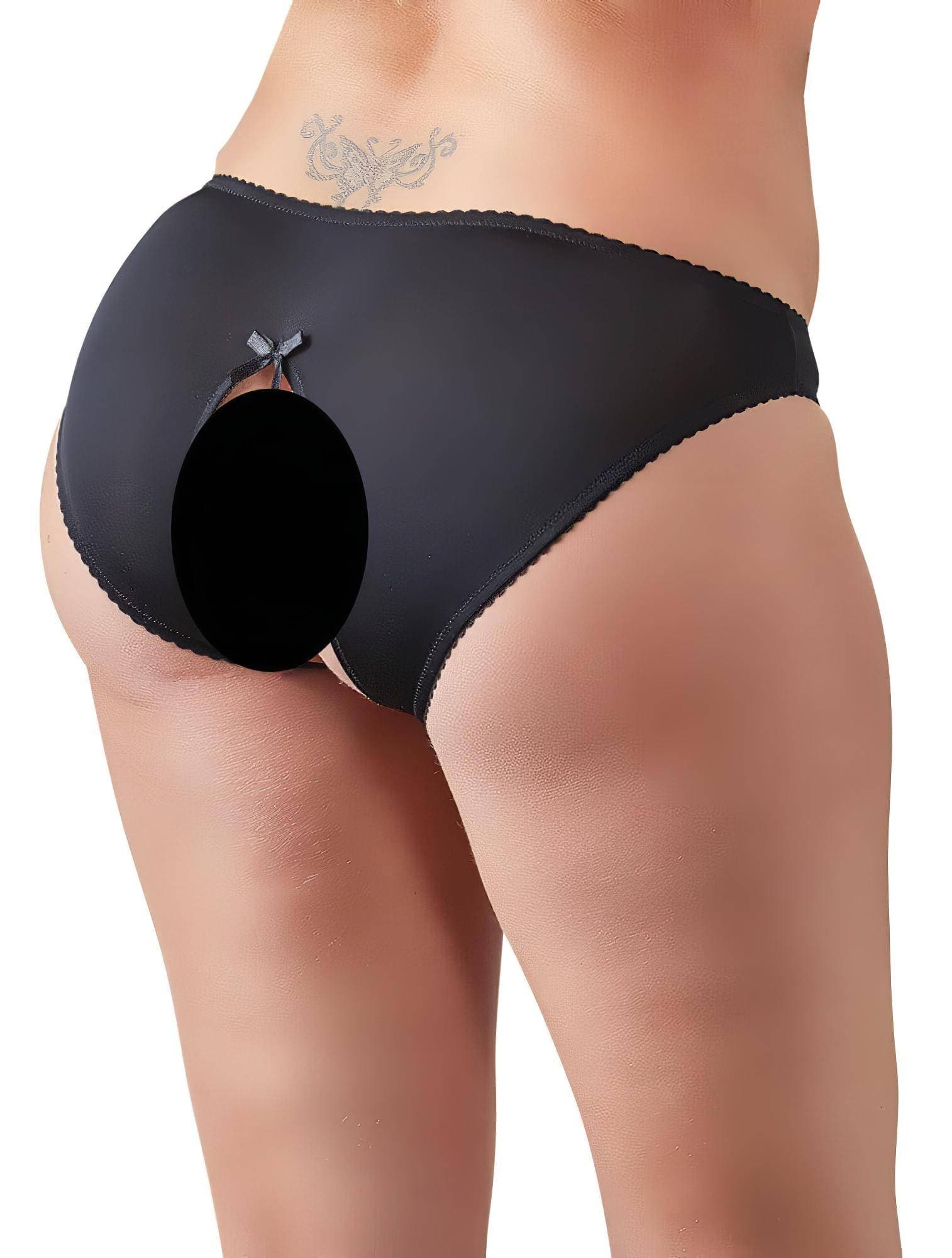 Cottelli Plus Size - csipkés, nyitott bugyi #5