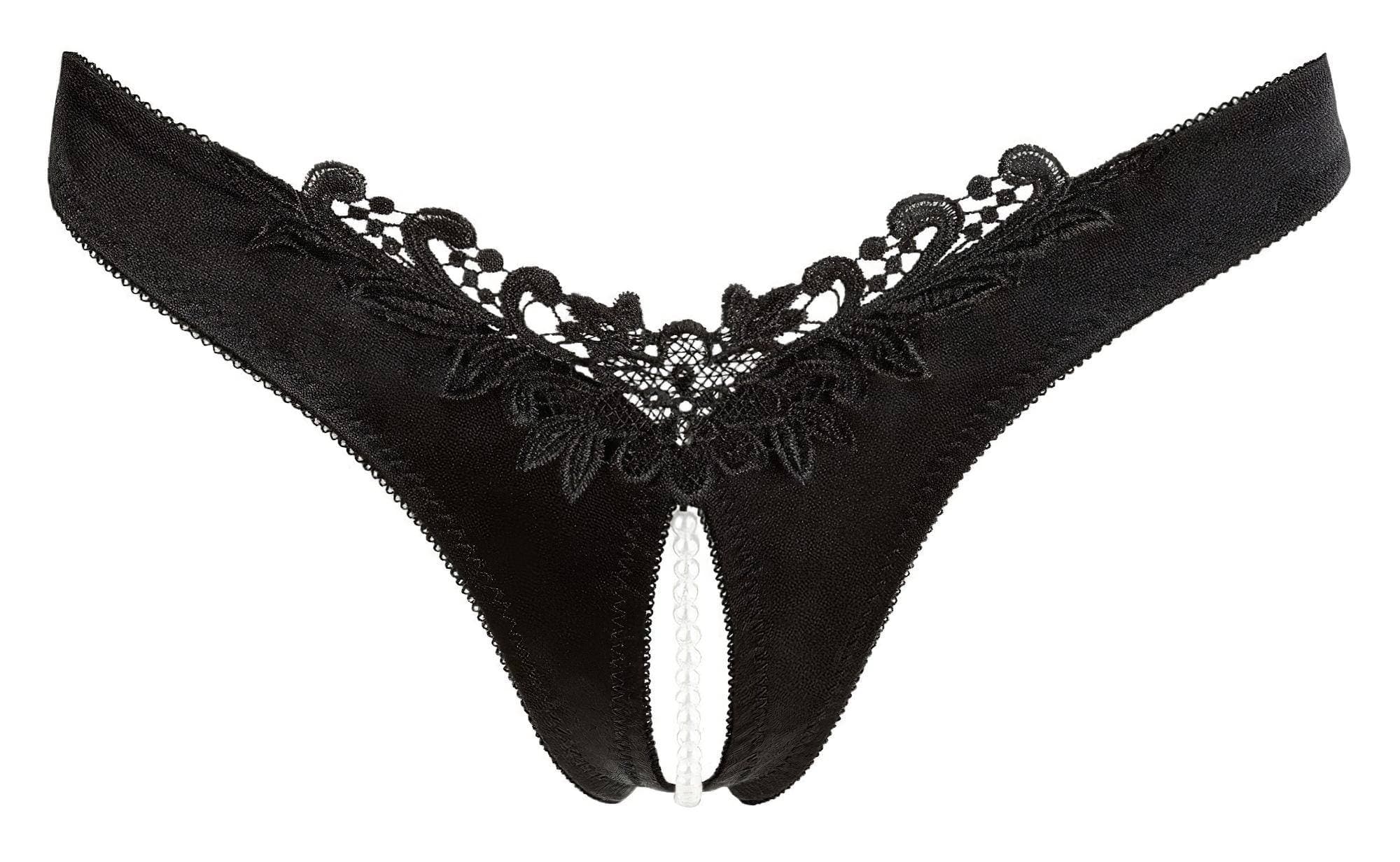 Cottelli - gyöngyös, nyitott virágos női bugyi #3