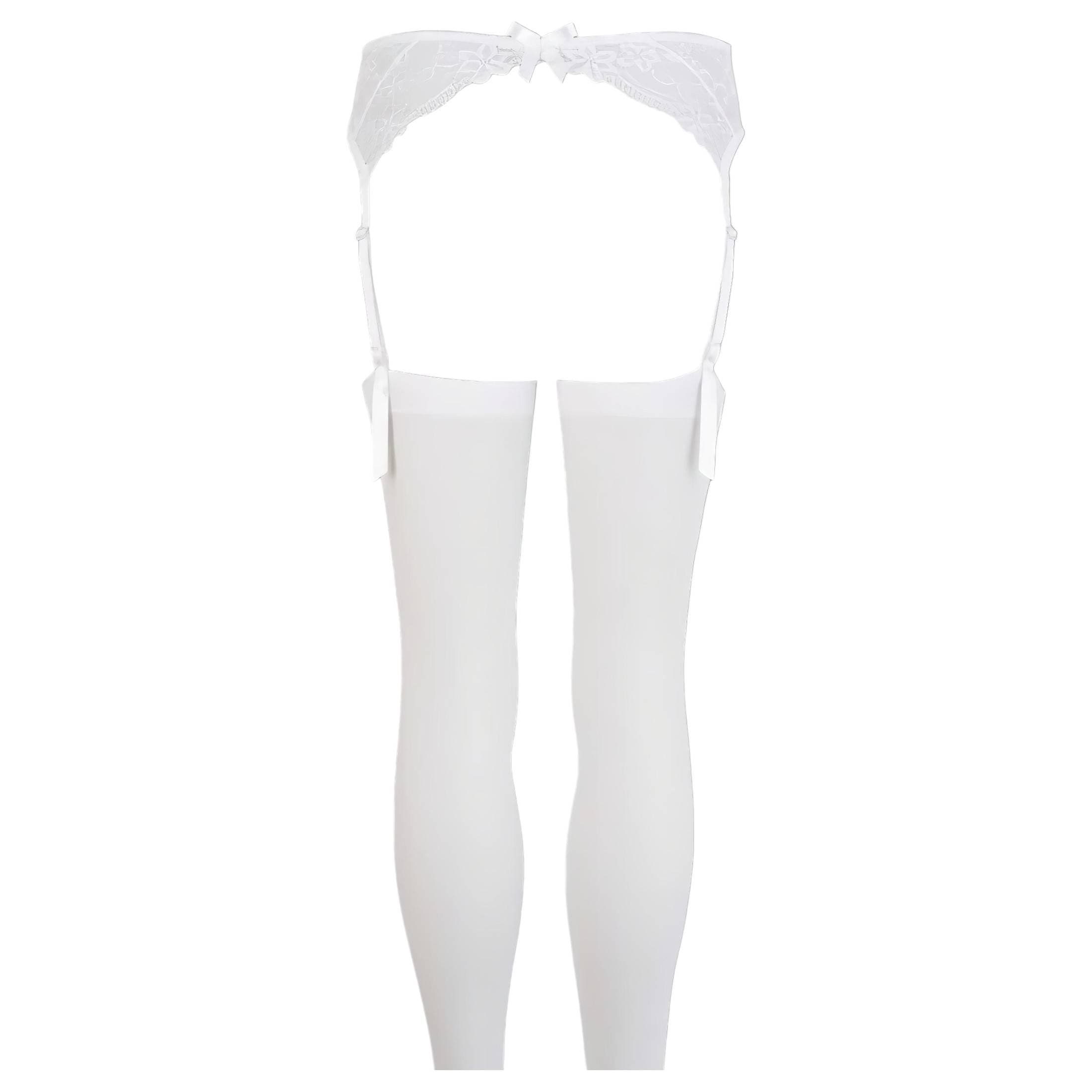 NO:XQSE - Csipke harisnyatartó szett - fehér #5