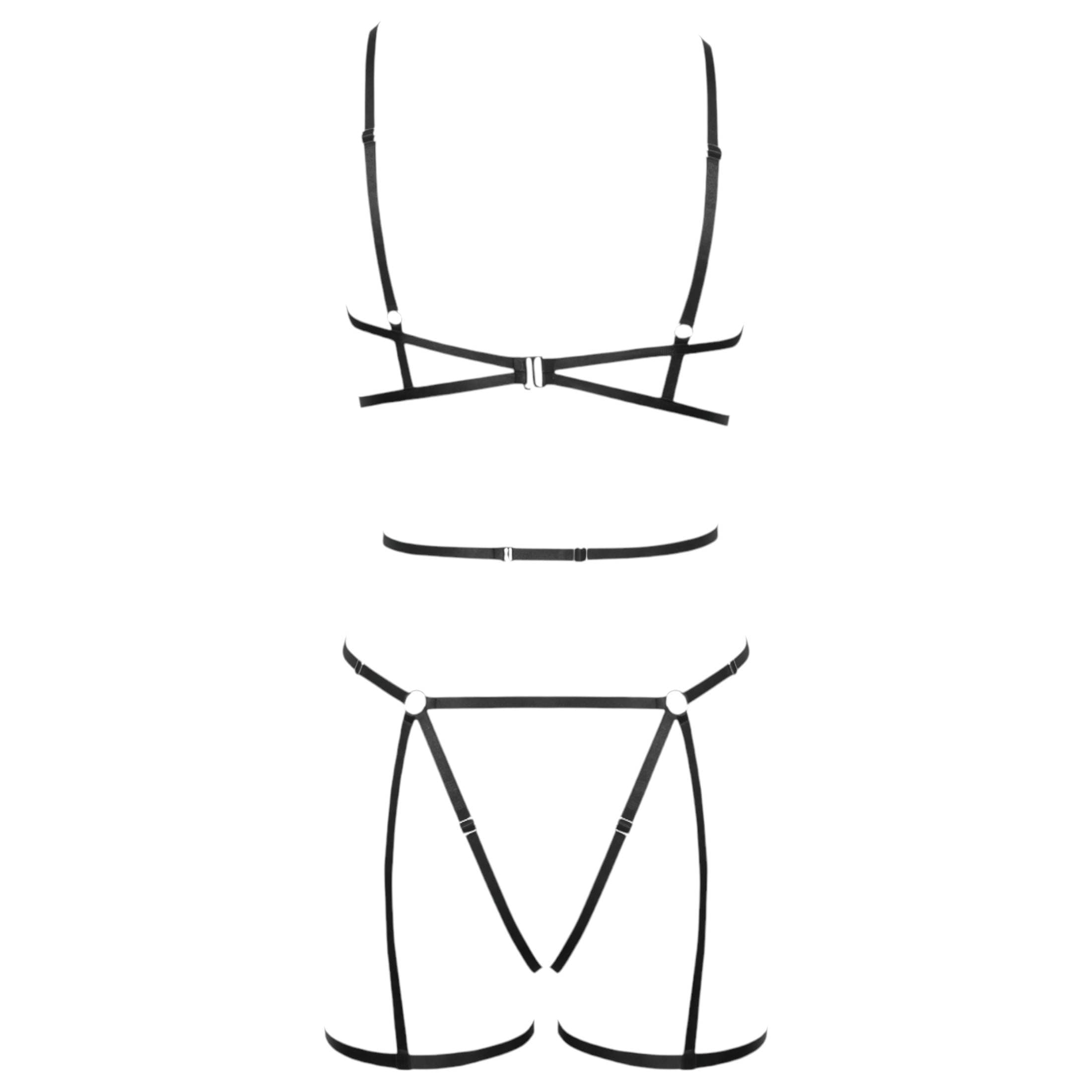 Cottelli - dísz testhám és tanga (fekete) - #6