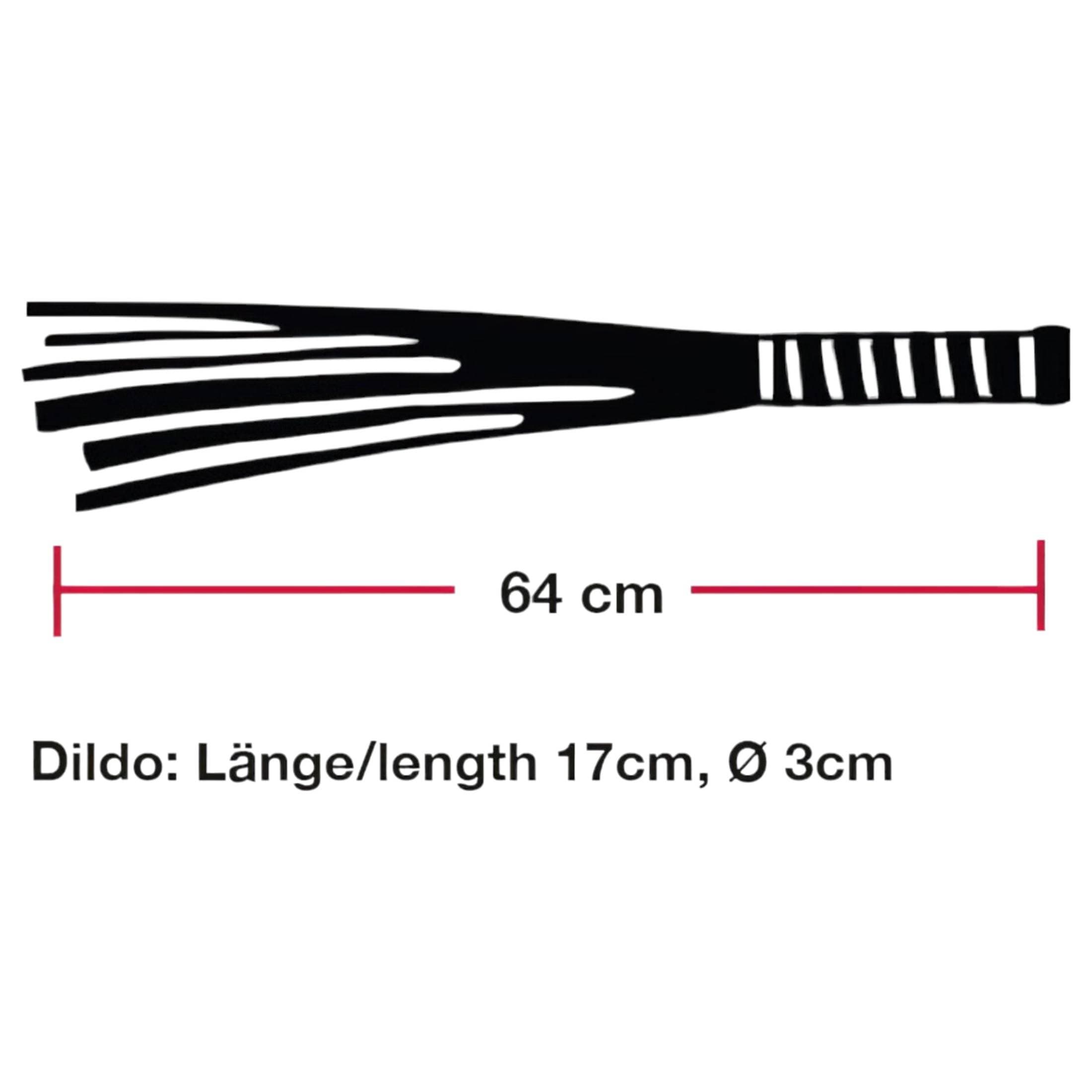 Bad Kitty - bőr korbács üveg dildóval #6