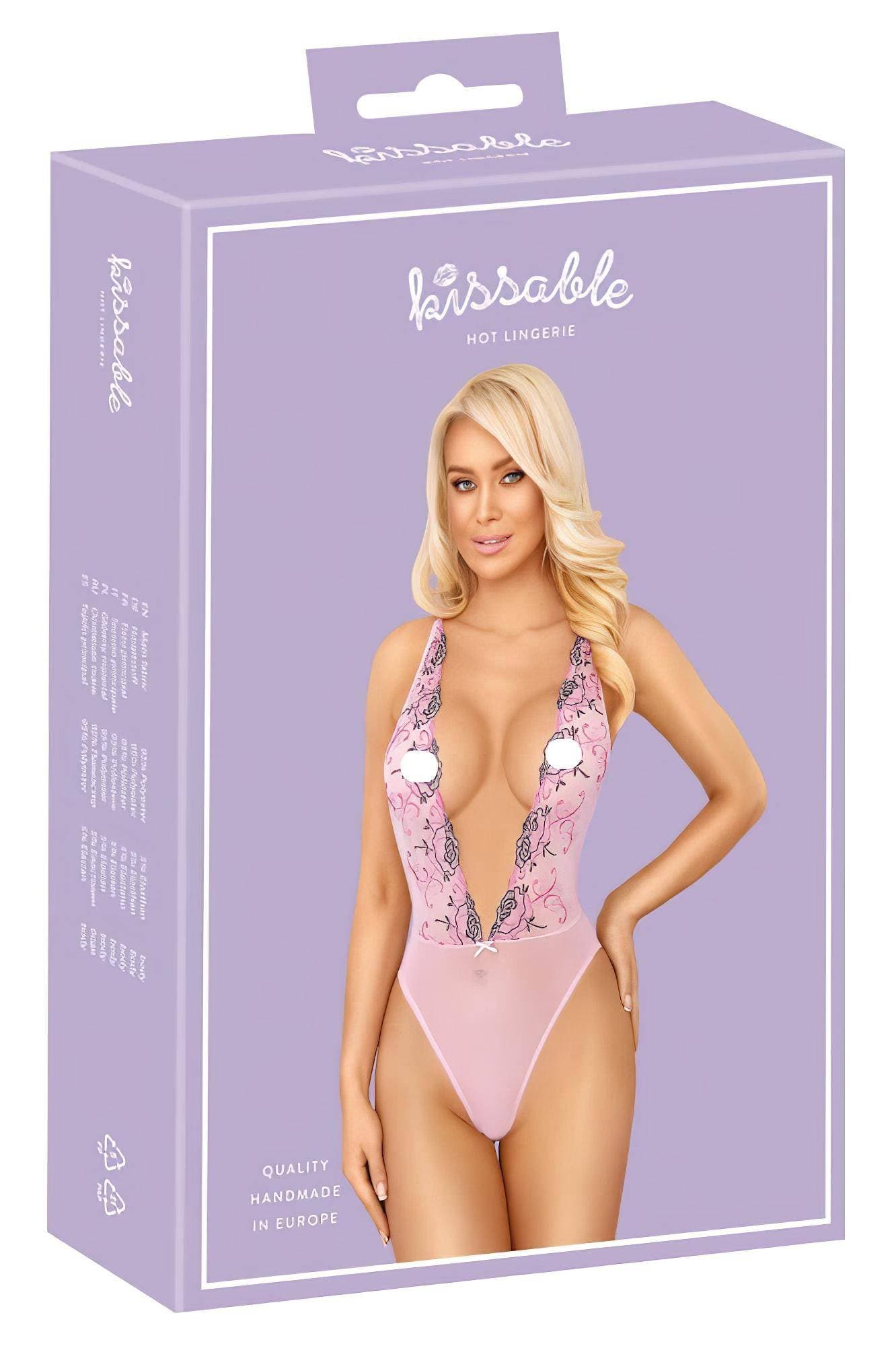 Kissable - rózsás hímzéses body #1