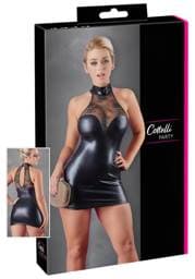 Cottelli - csipkés, fényes nyakpántos miniruha #1