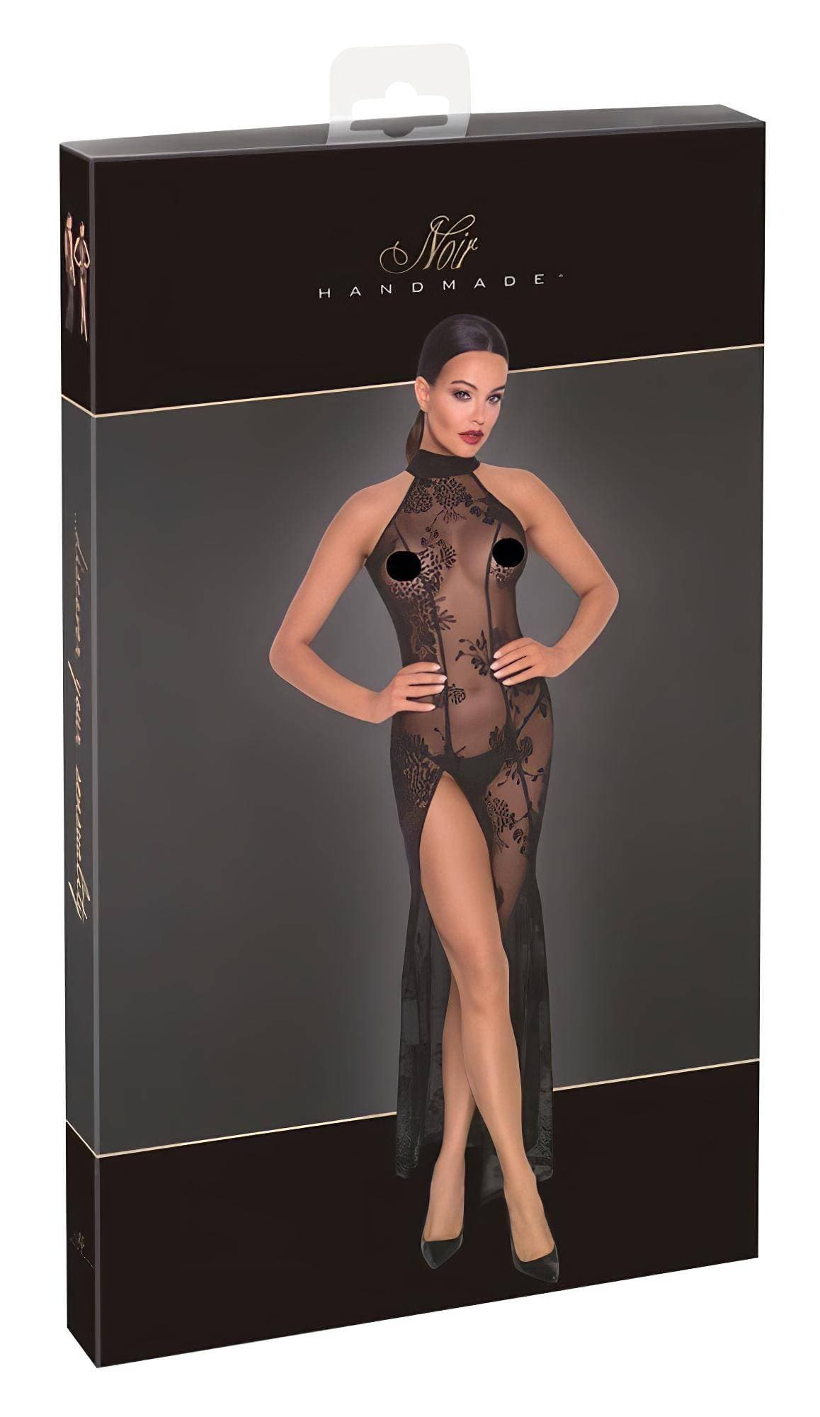 Noir - átlátszó, virágos, hosszú ruha #1