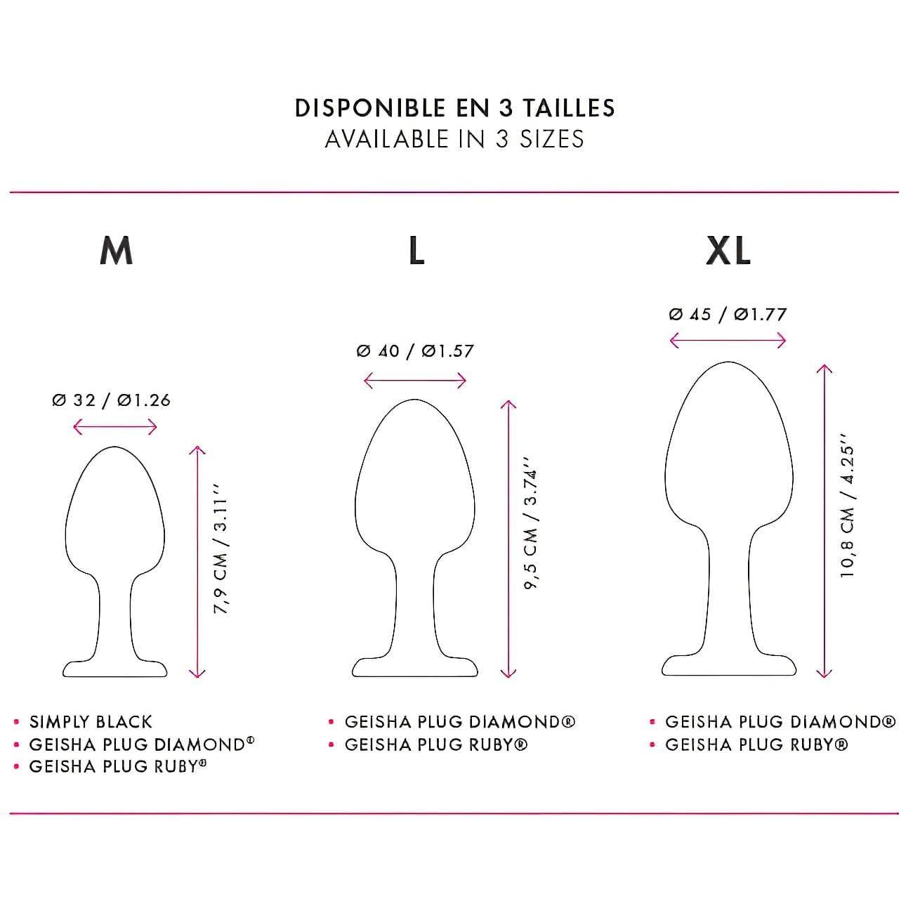 Dorcel Geisha Plug Diamond XL - fehér köves anál plug #7